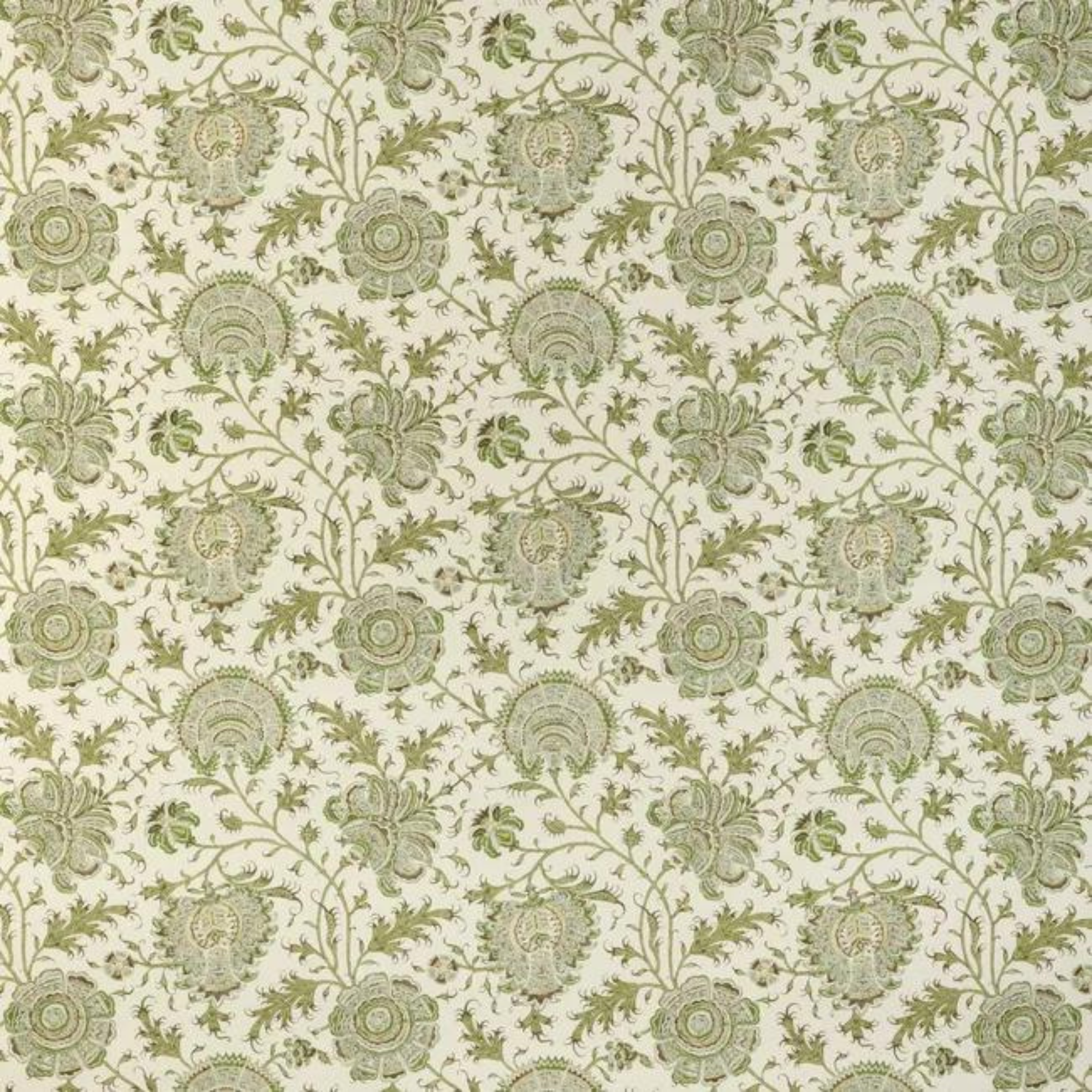 Indiennes Floral in Ivy Wallpaper