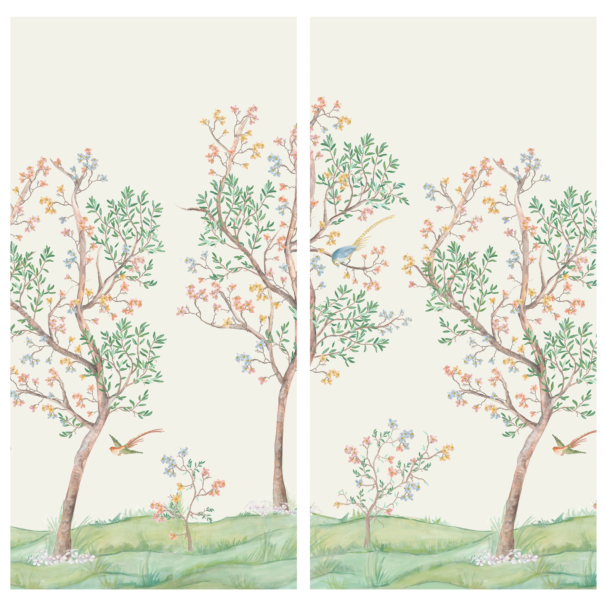 Hillside Chinoiserie Panels in Multi