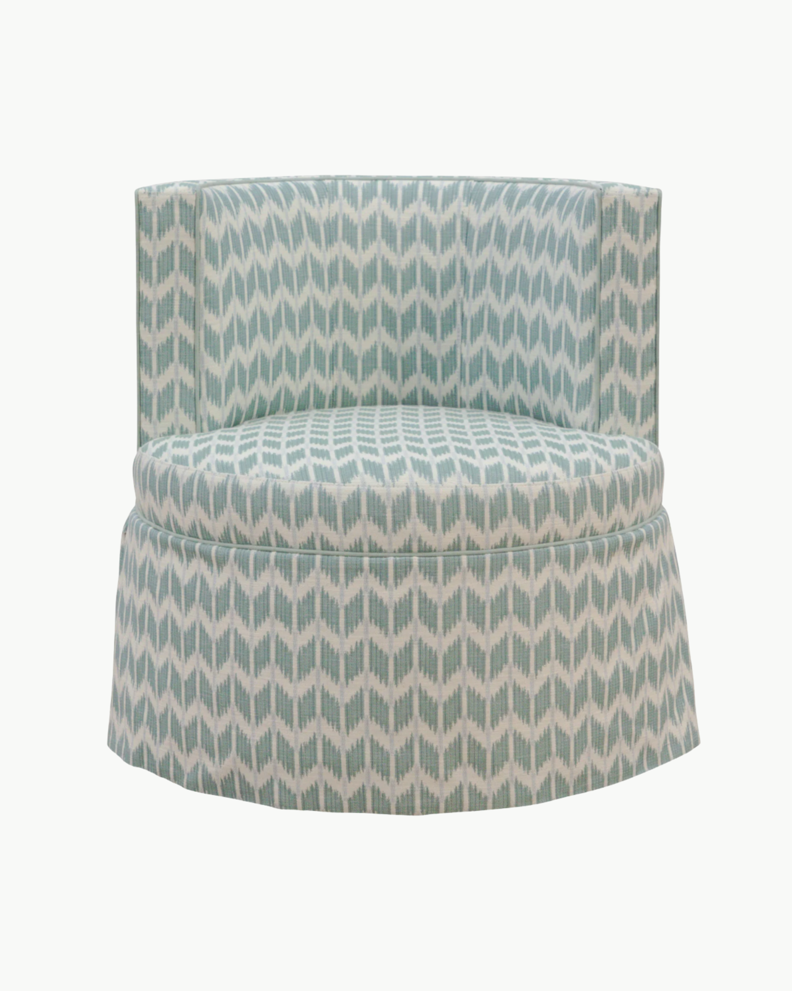 FACTORY | Queen Barrel Back Swivel in Lorient Weave Aqua