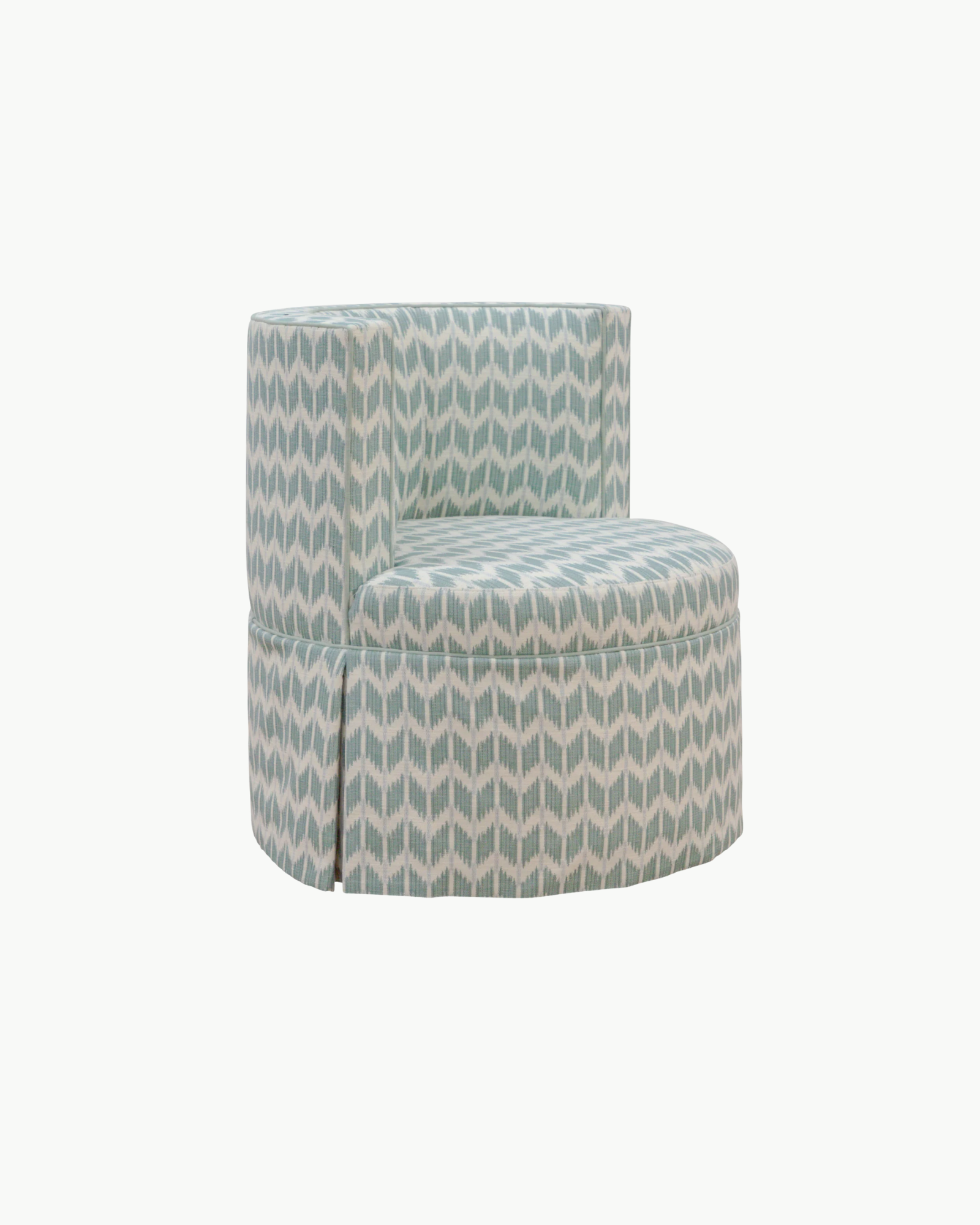 FACTORY | Queen Barrel Back Swivel in Lorient Weave Aqua