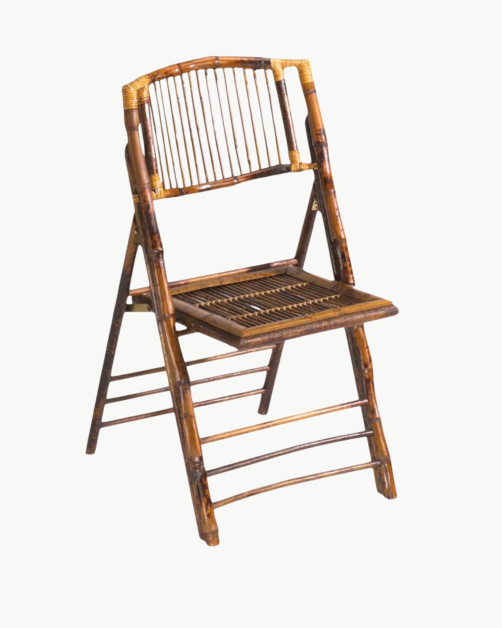 Rattan Folding Chair in Tortoise, Set of 4