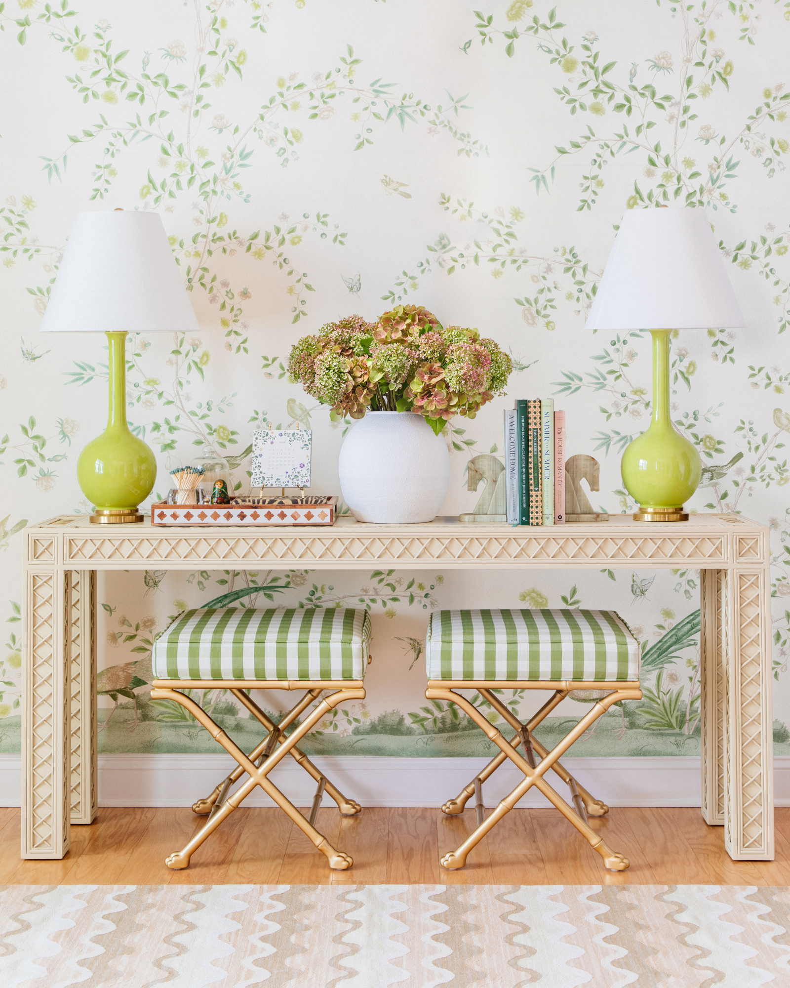 Rowan Rattan Treillage Console