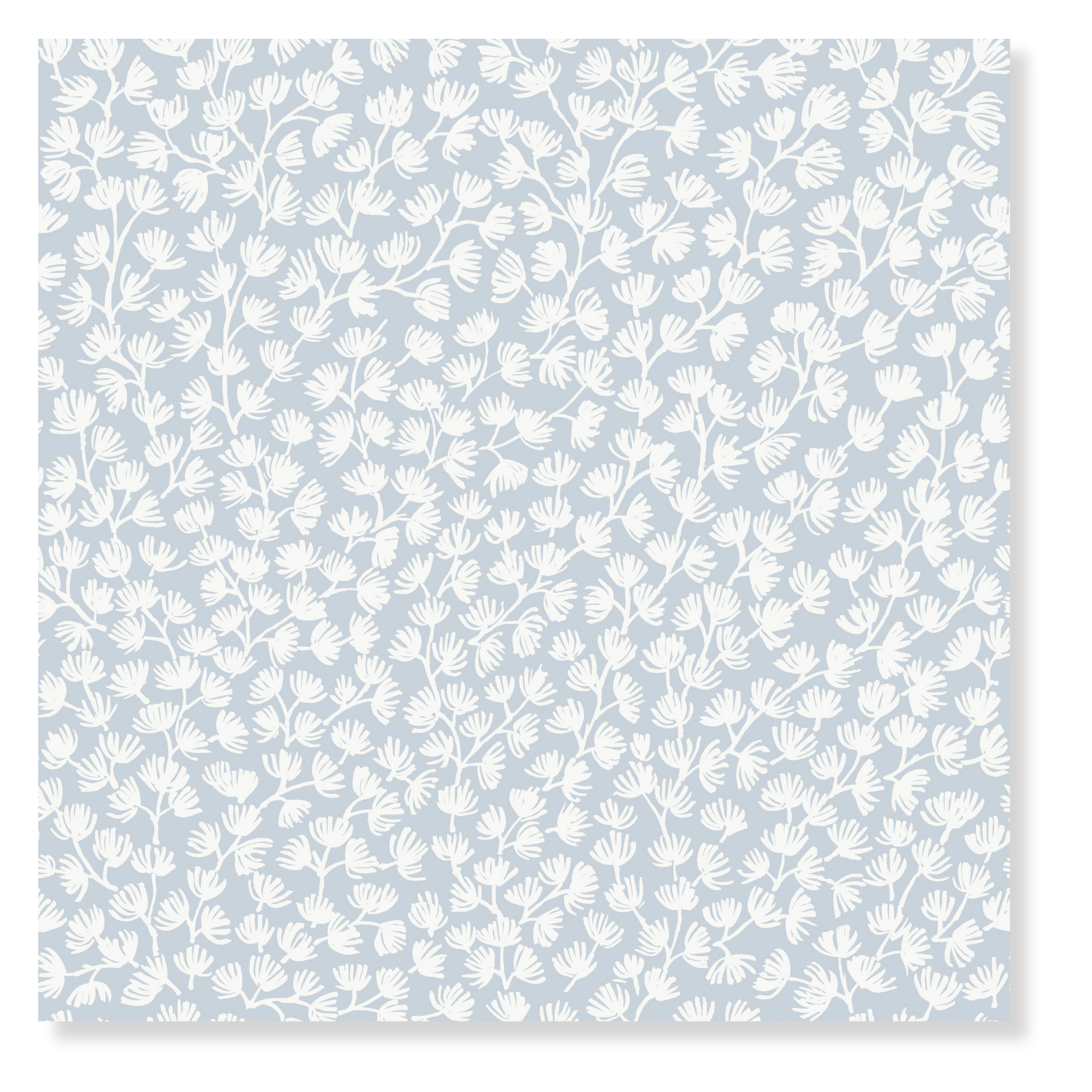 Sea Fern Blue Mist Peel and Stick Wallpaper