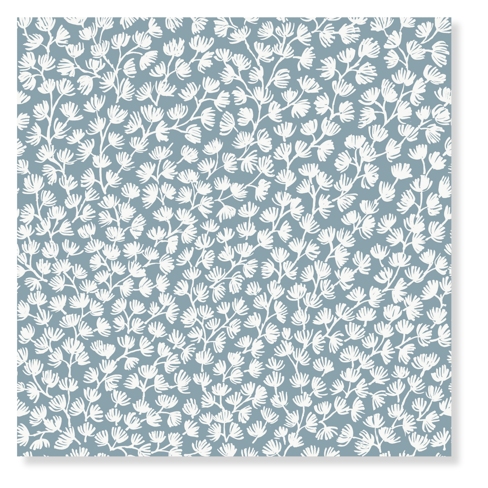 Sea Fern Slate Blue Peel and Stick Wallpaper