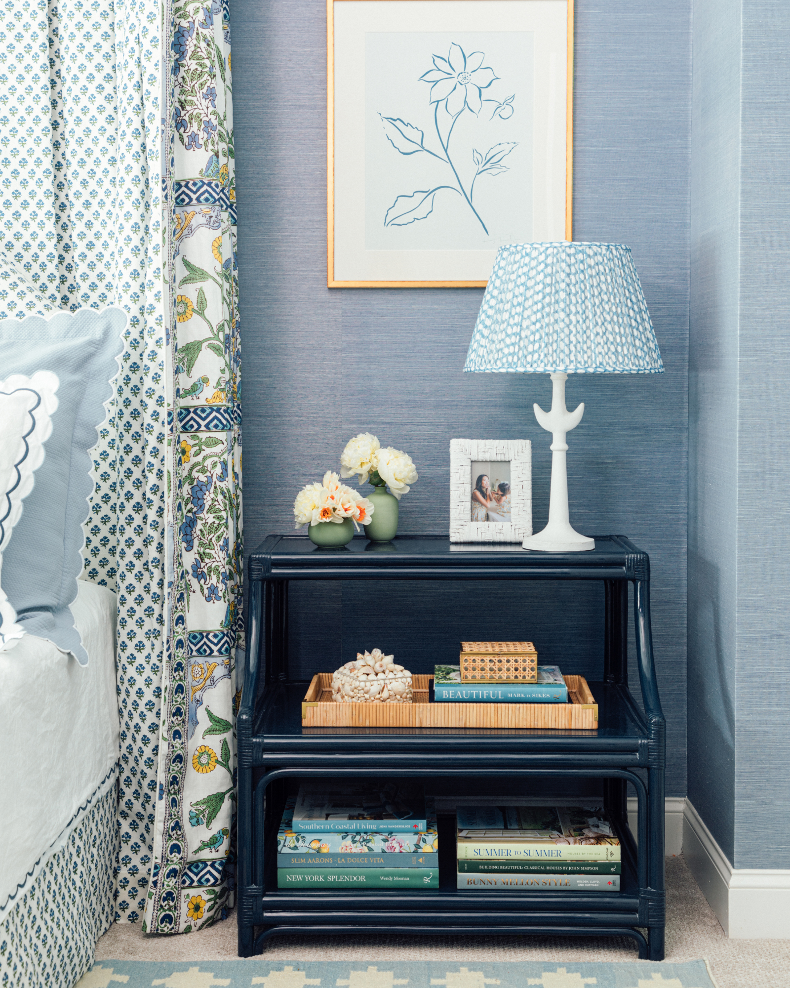 Shang Extra Fine Sisal in Blueberry Wallpaper
