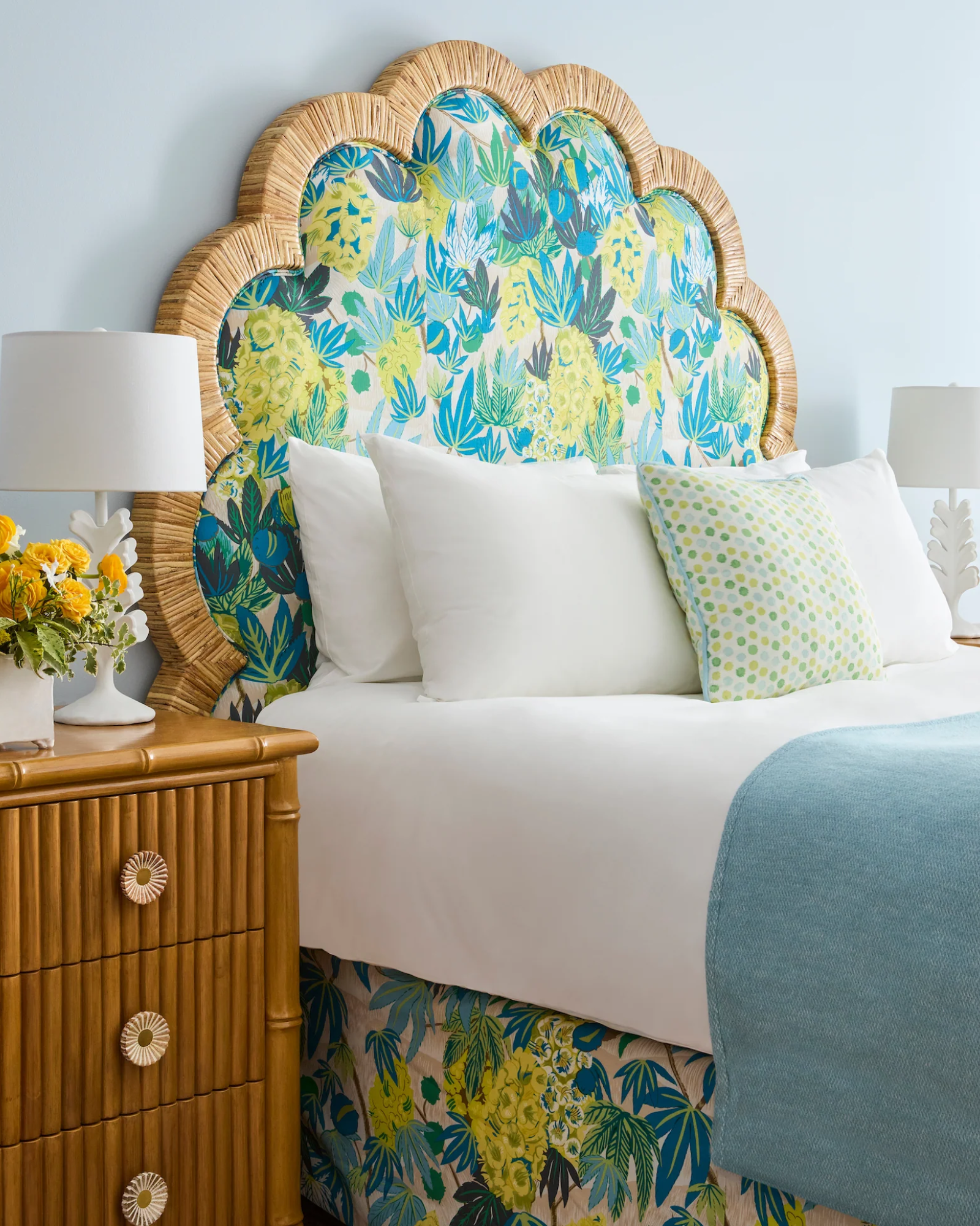 The Island Rattan Headboard - Queen
