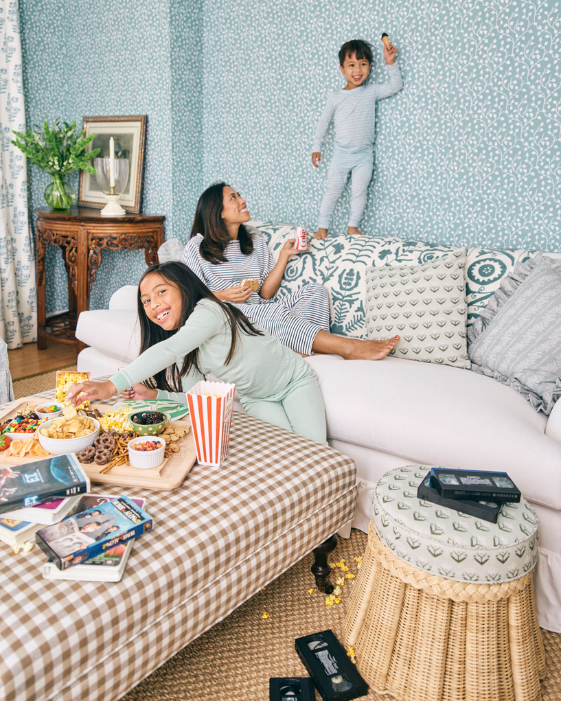 <p>"As a mom of two, I know firsthand that the living room is never just a living room. It’s movie night headquarters, the place where everyone piles in, where snacks get spilled and cushions get claimed. I’ve always wanted our home to feel beautiful - but never too precious to actually live in. That’s what I love about these fabrics. They let you have both." 