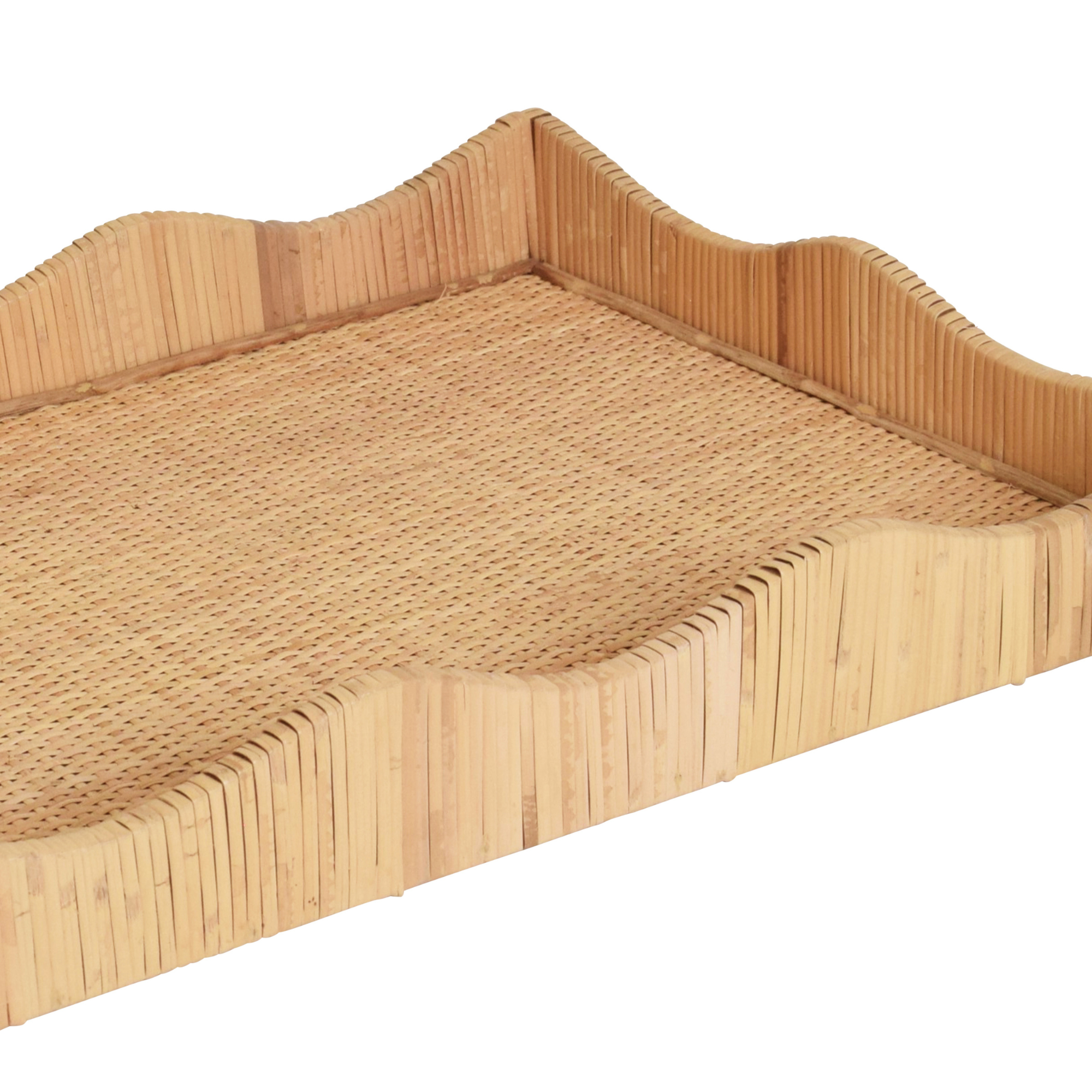 Wavy Rattan Tray