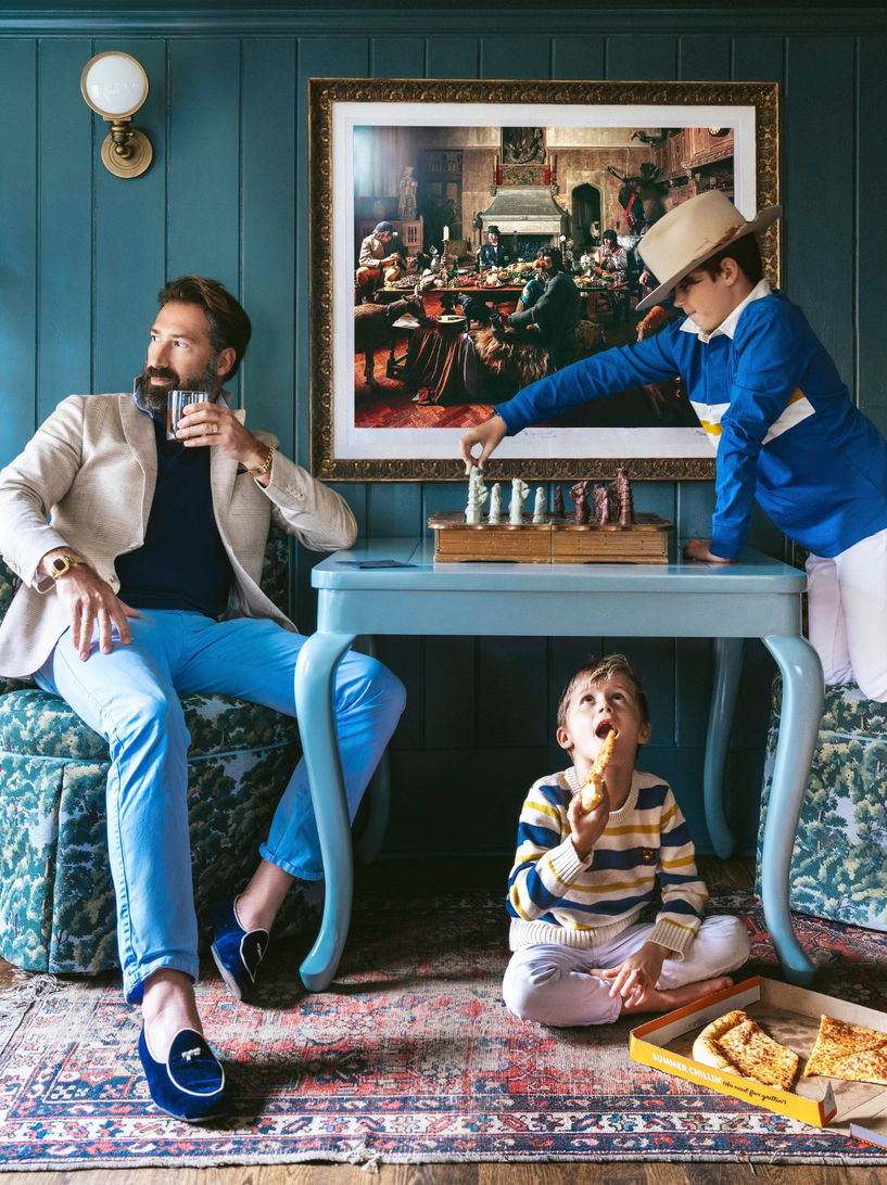 <p>"My new series is a playful nod to how time is marked, both by the ticking of a clock and the turn of a game piece, all while those hands, ever so deliberately poised, remind us that style is just another game."<p>