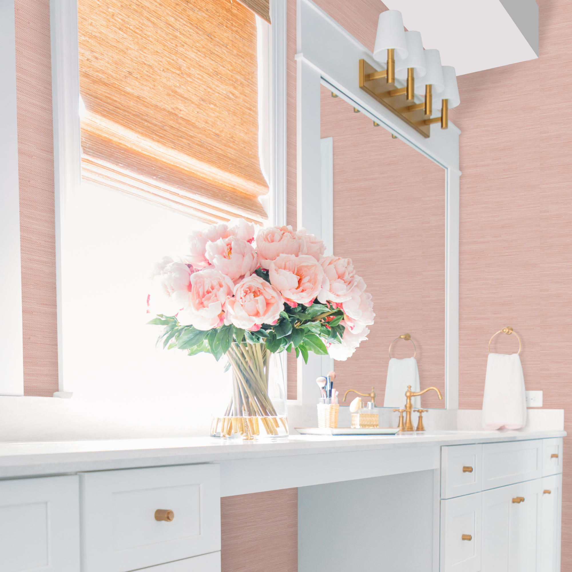 Berry Faux Grasscloth Peel and Stick Wallpaper