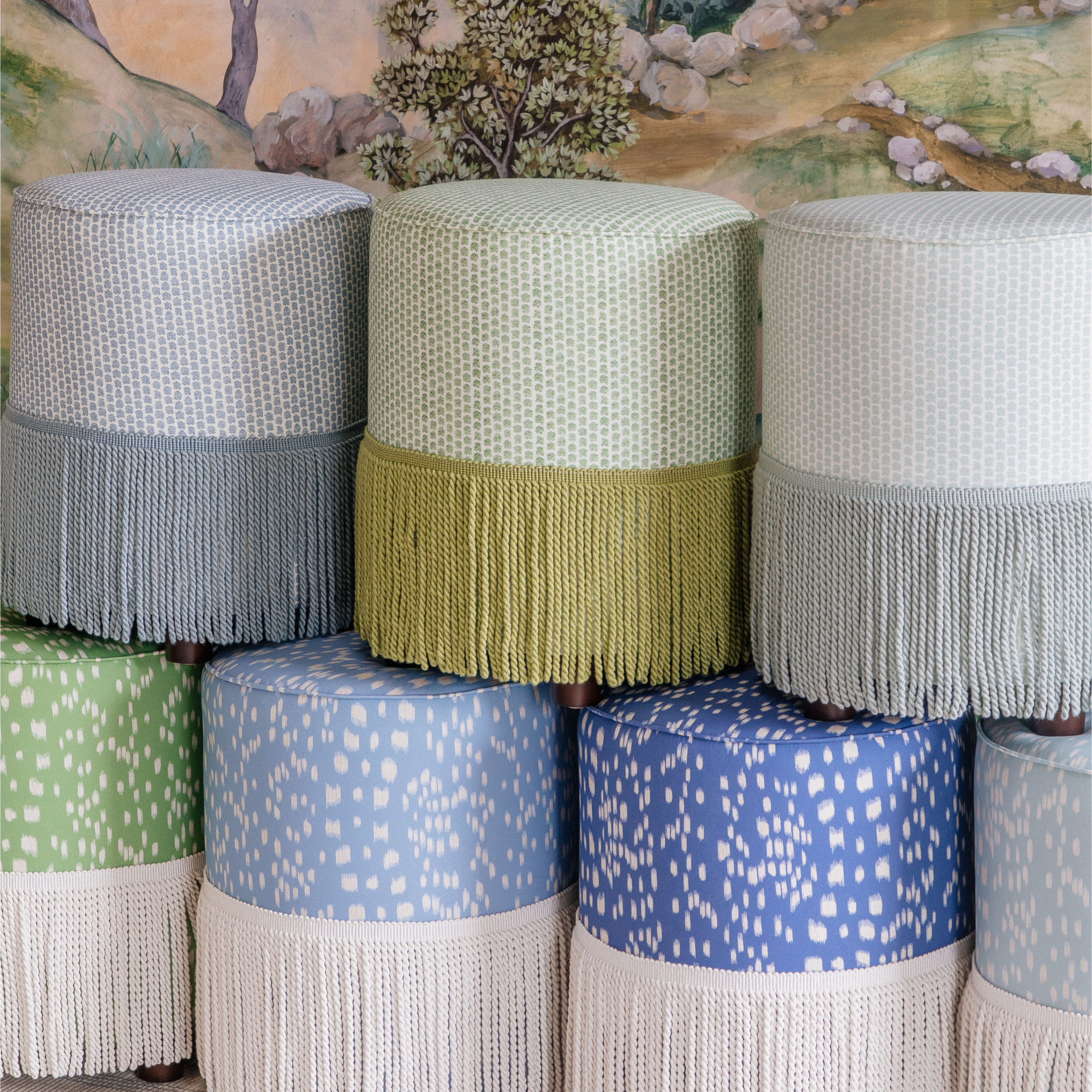 Betty Stool - Color Bullion Fringe