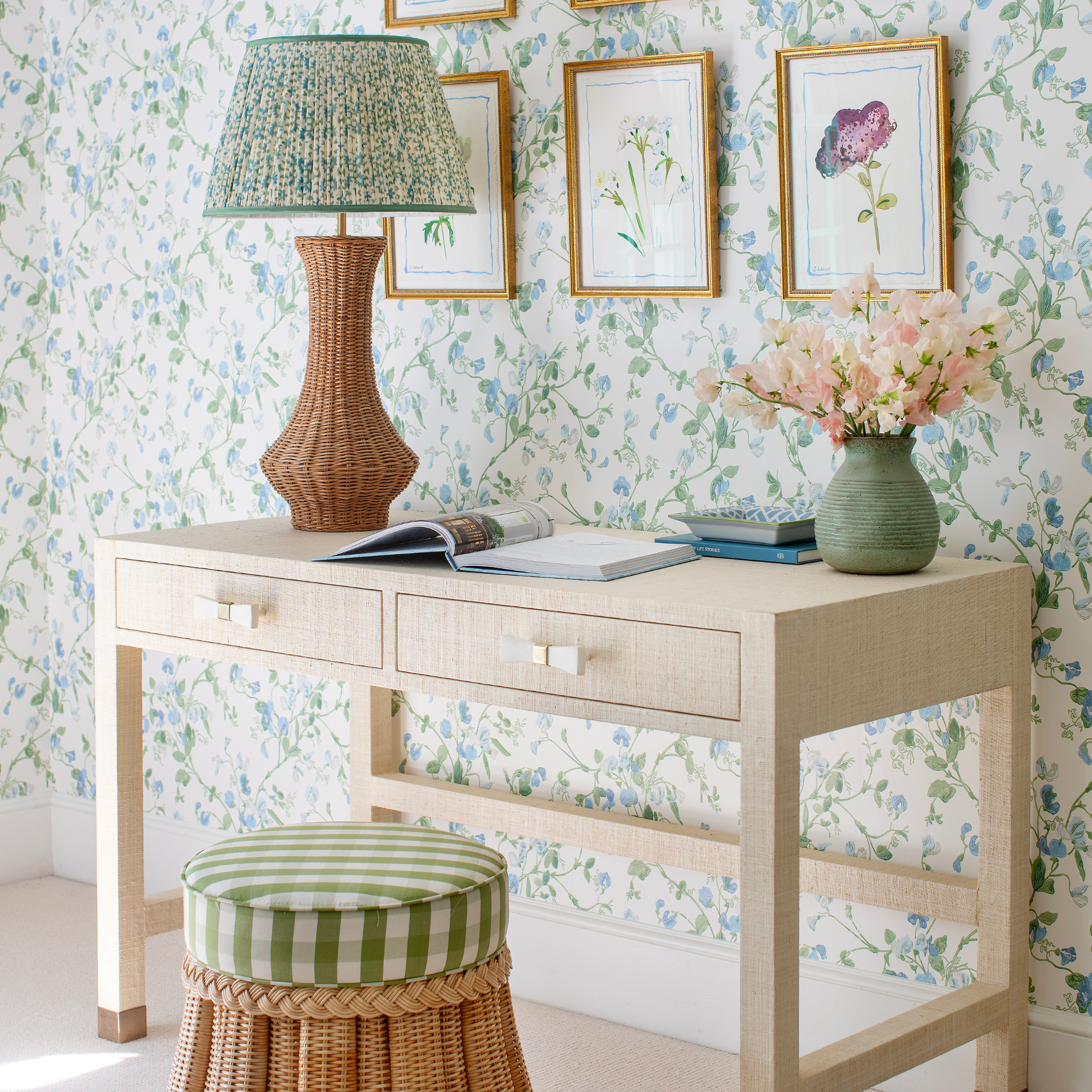 Spring Street Grasscloth Desk