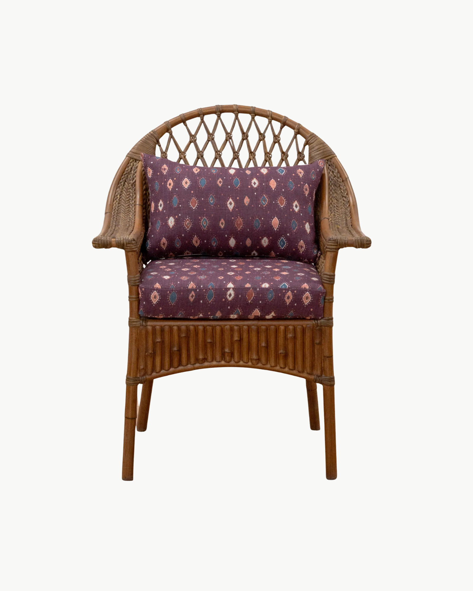 FACTORY | Vintage Armchair in Peter Dunham Oona Aubergine