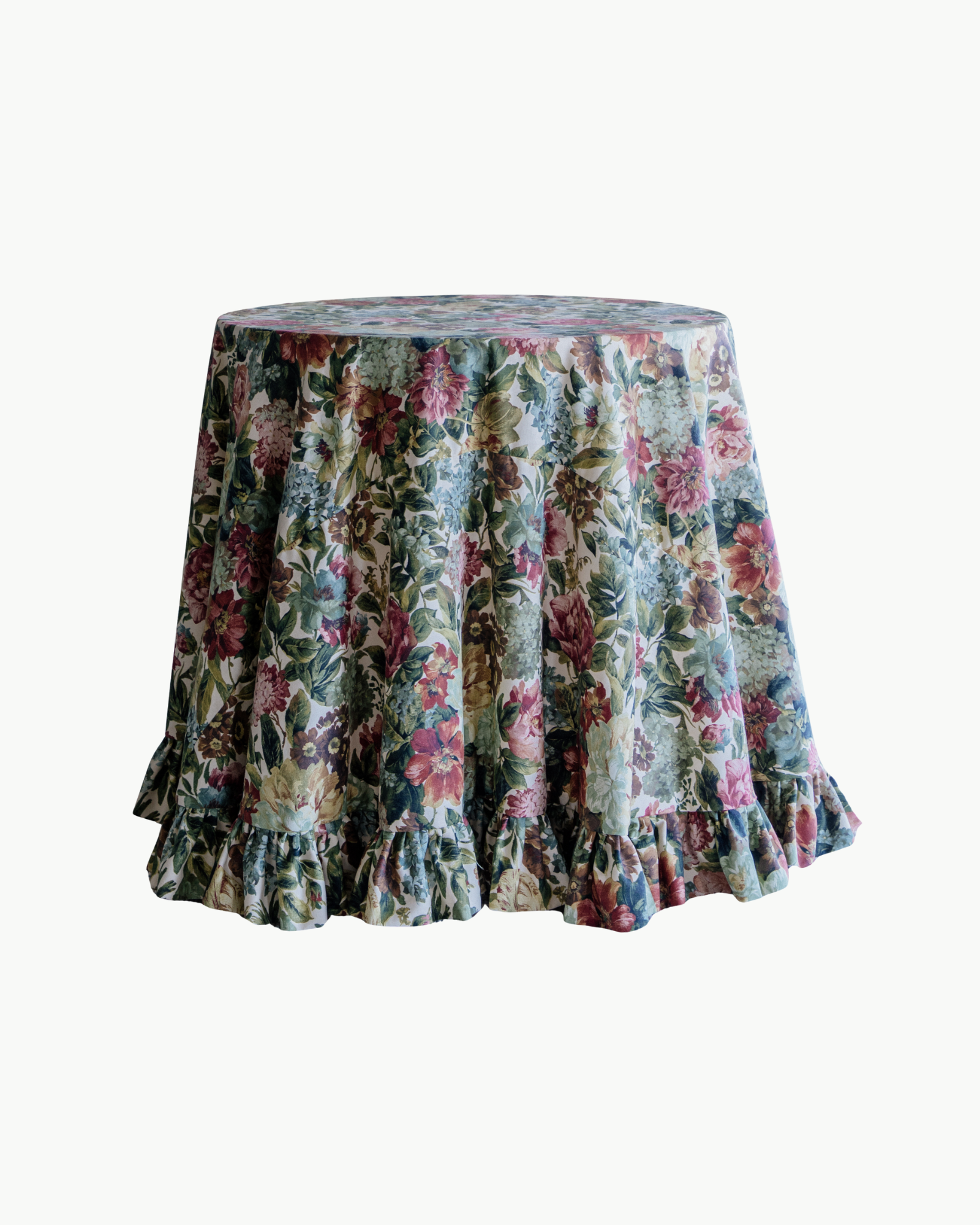 Vintage Floral Ruffle Table Skirt