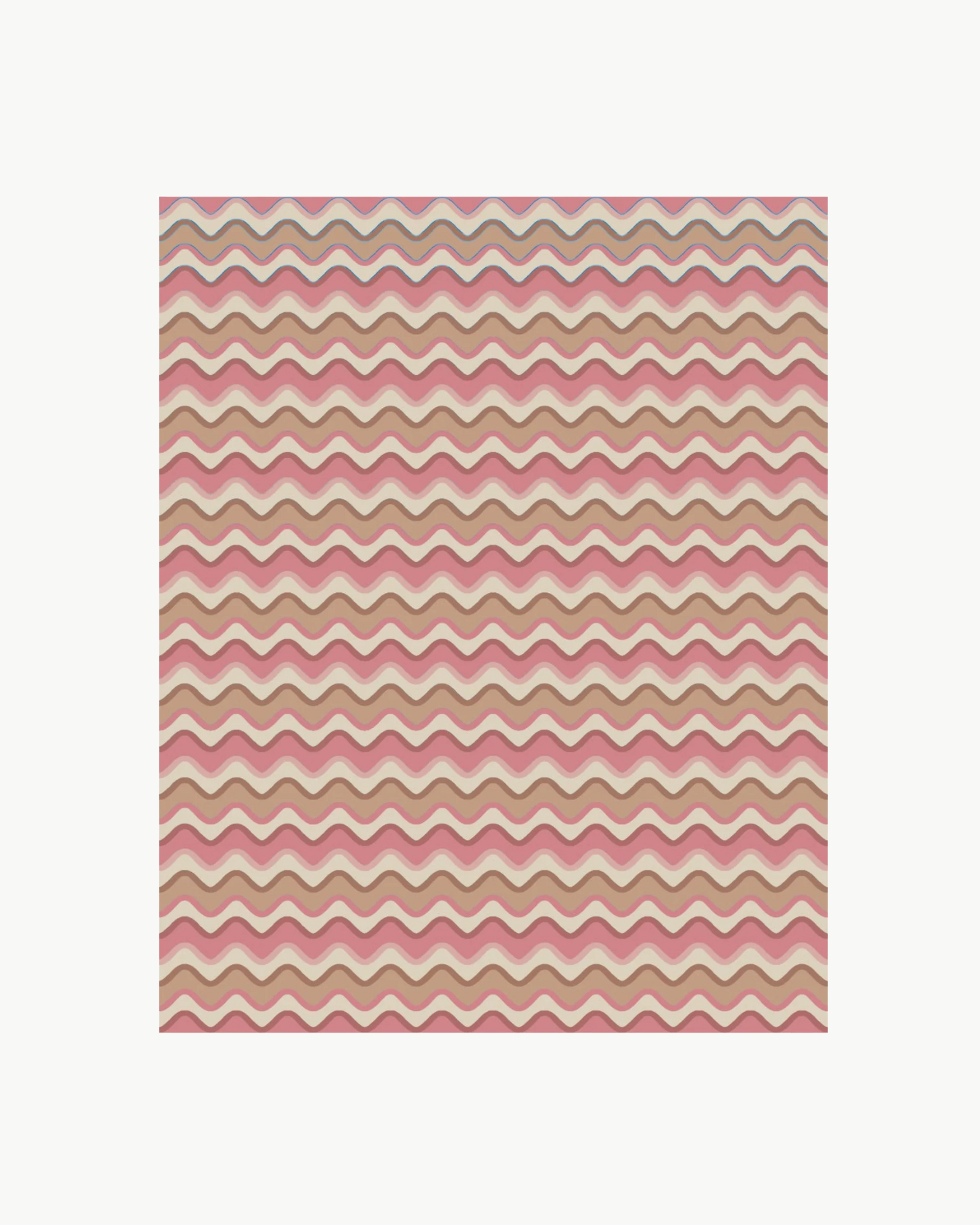 4'x6' Wavy Chevron Dhurrie Rug Pink