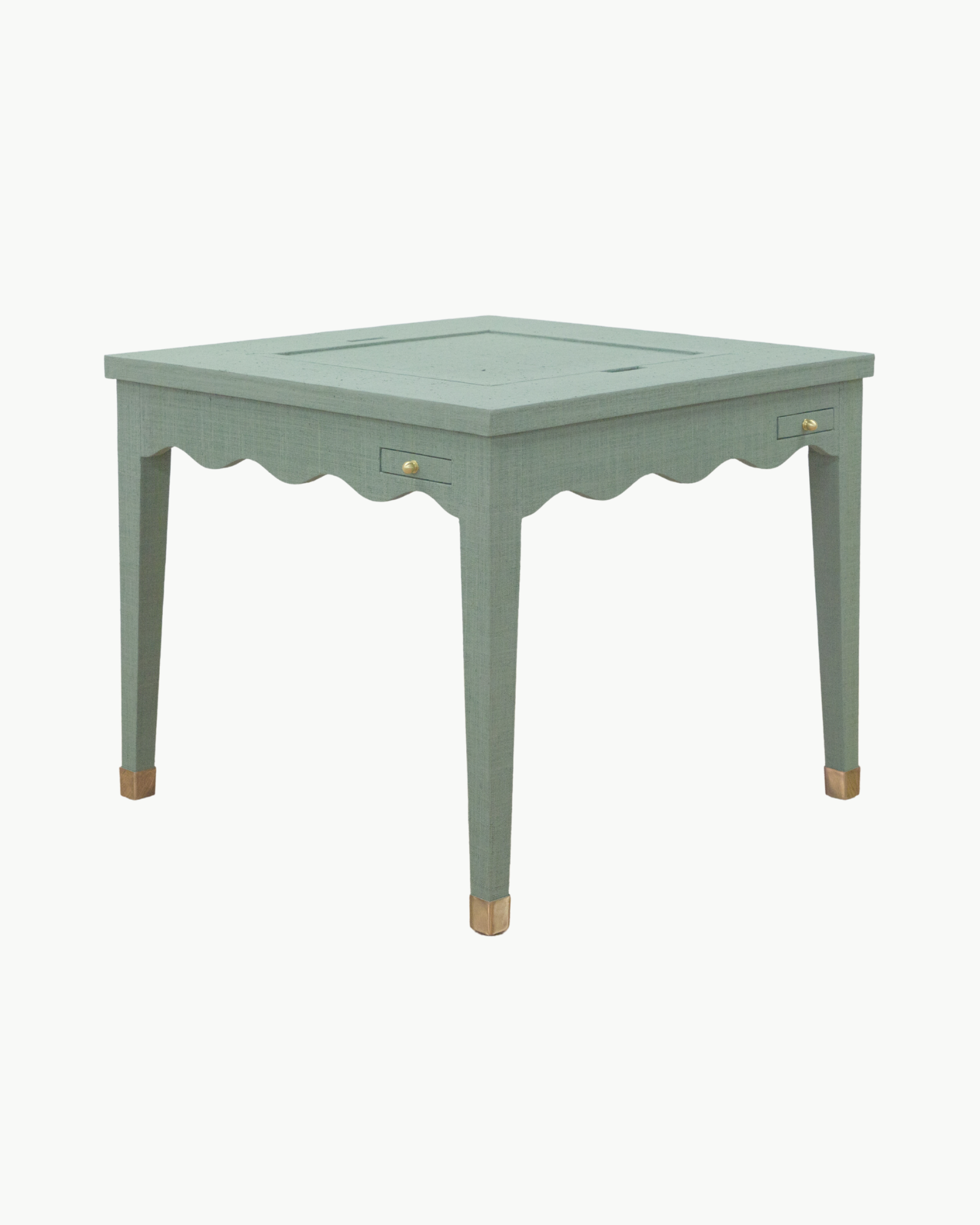 Wavy Grasscloth Game Table