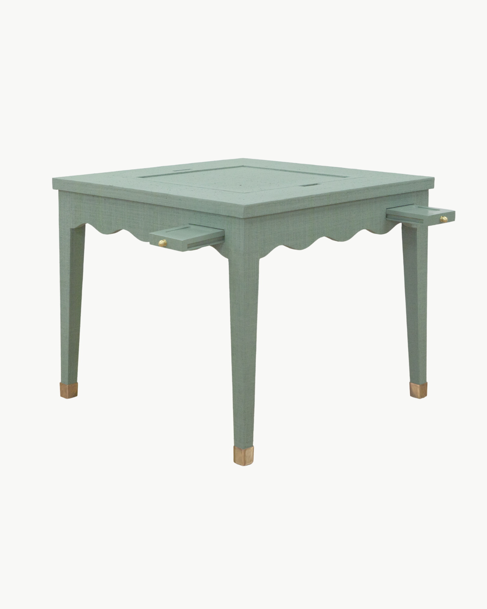 Wavy Grasscloth Game Table