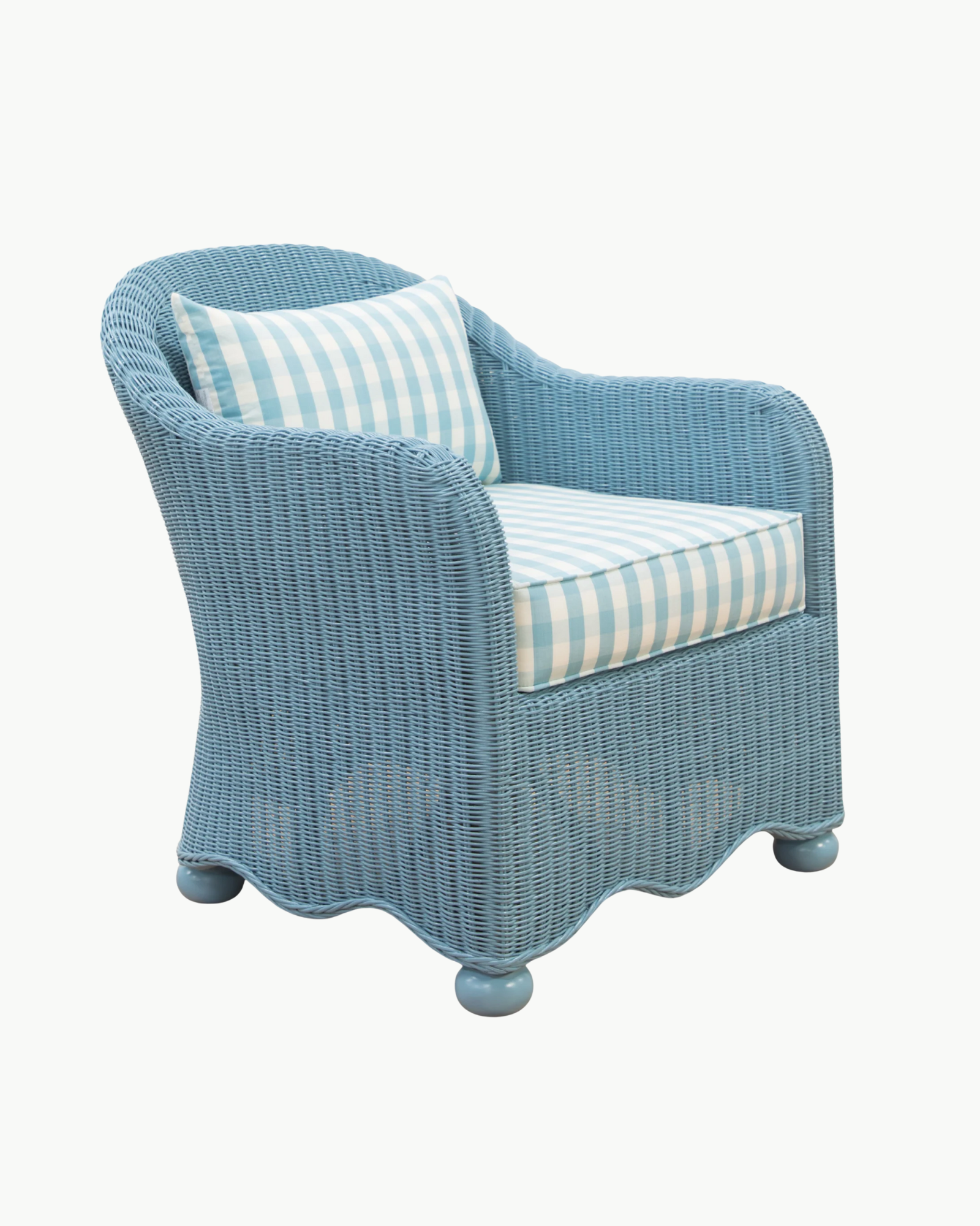 Wavy Wicker Lounge Chair - Custom Color