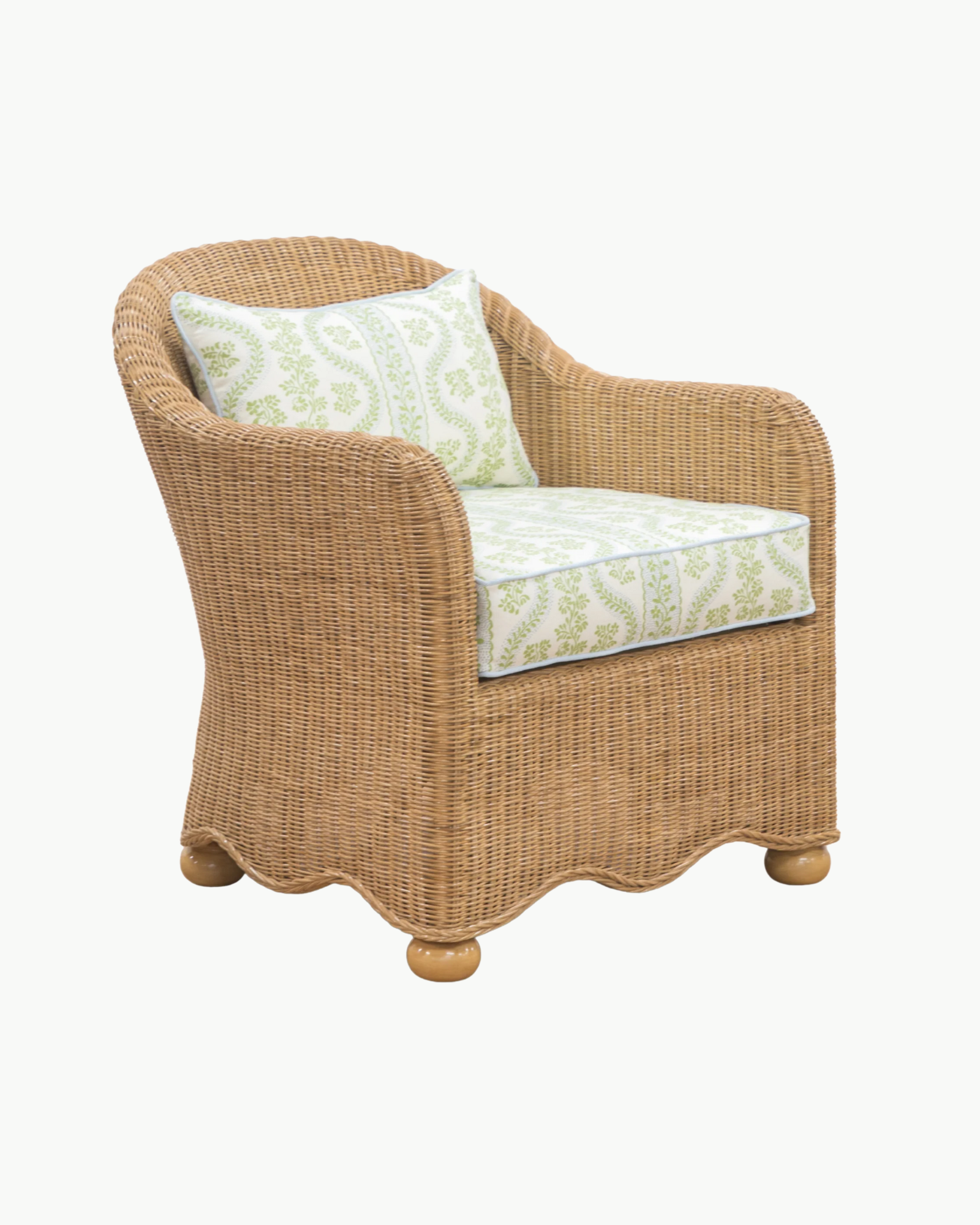 Wavy Wicker Lounge Chair