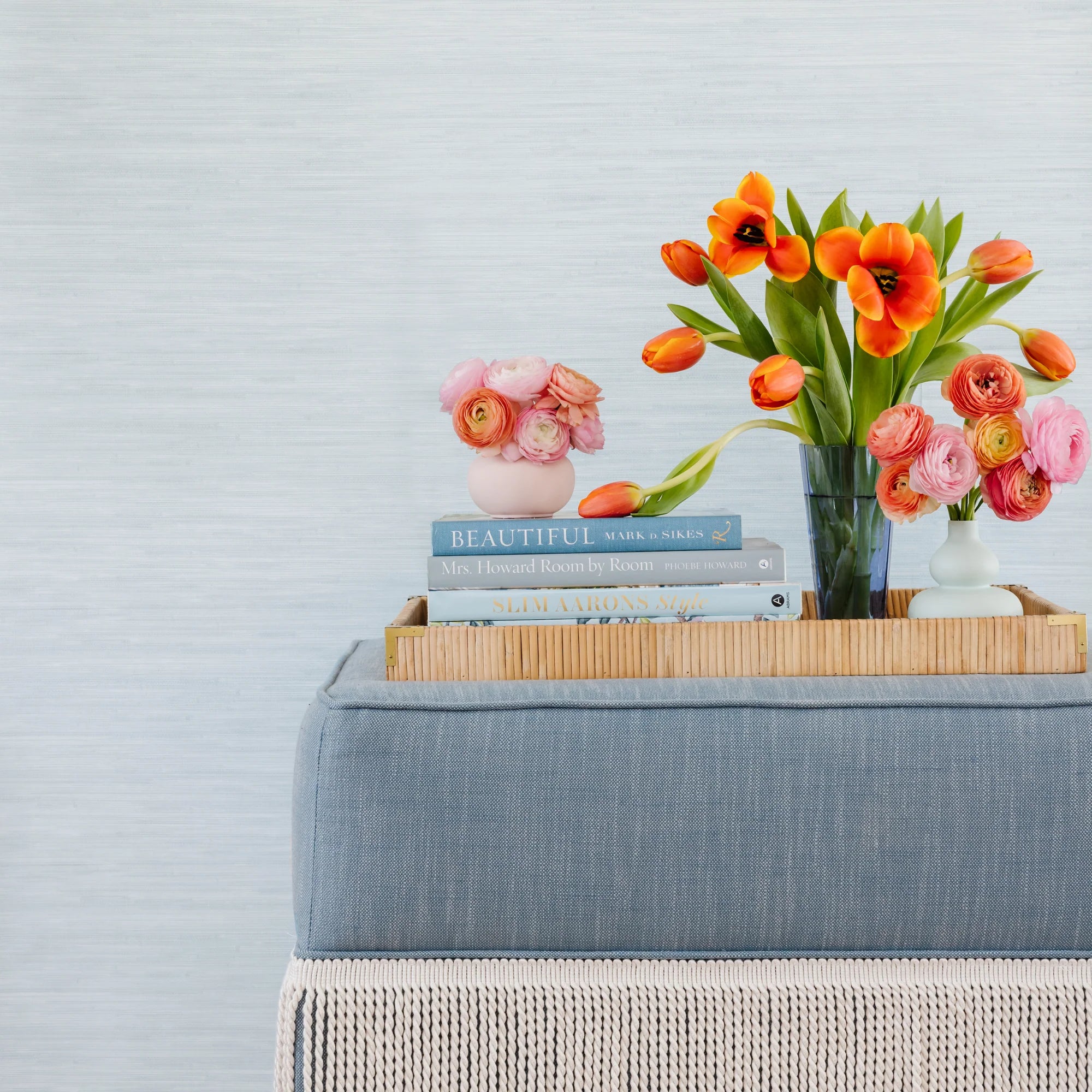 Quinn Ottoman - Bullion Fringe