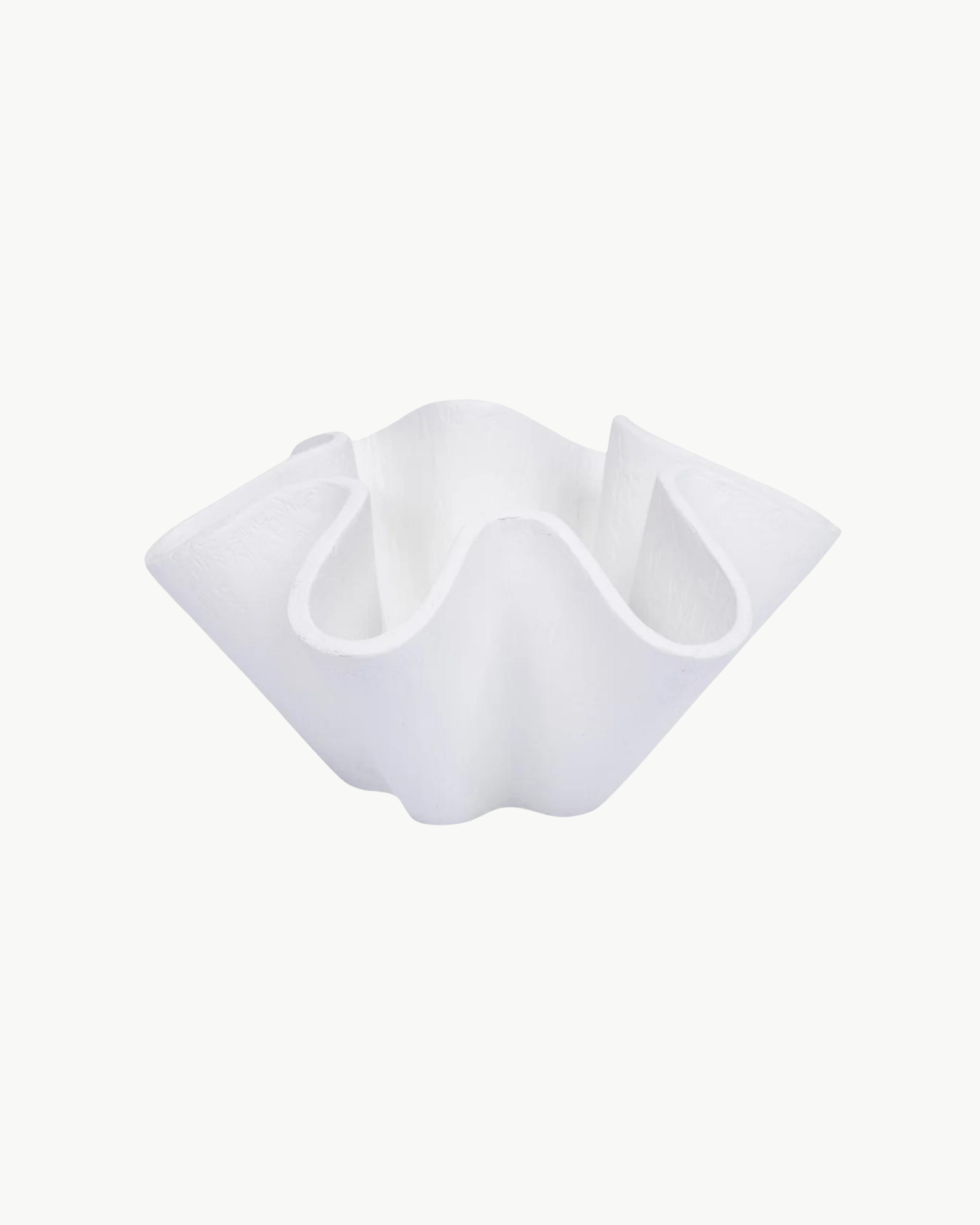 Esme White Gesso Wave Bowl