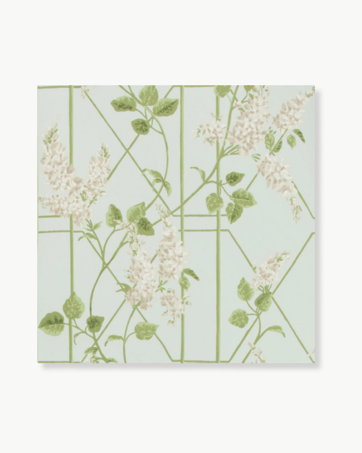 Wisteria in Stone, Olive and Duck Egg Wallpaper
