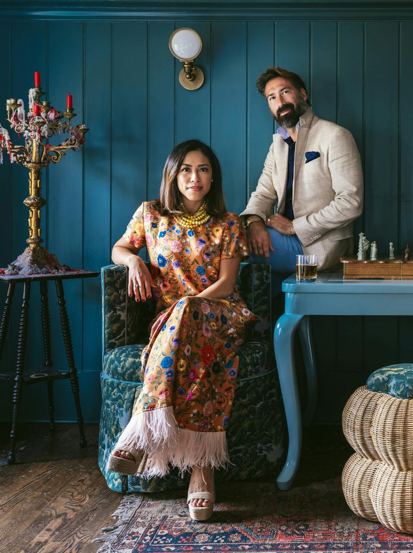 <p>Born from Nick's deep appreciation for interiors and Roxy's love for furniture that tells a story, discover a thoughtfully designed collection that marries nostalgic charm with modern sophistication. <br />
<br />
Each piece reflects a commitment to craftsmanship, with upholstered items handcrafted in North Carolina and woven pieces masterfully created in the Philippines.</p>