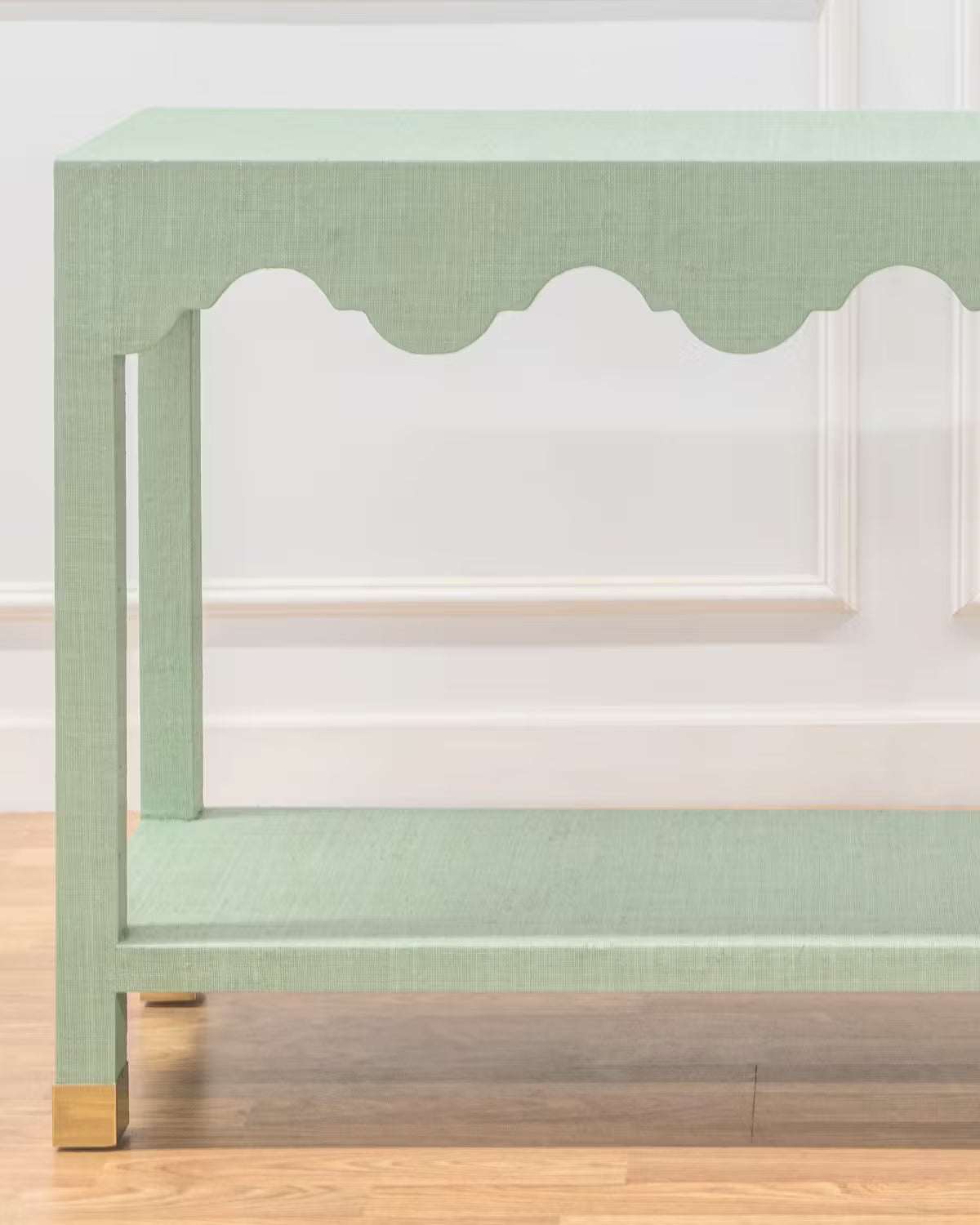 Cashiers Two-Tier Grasscloth Console