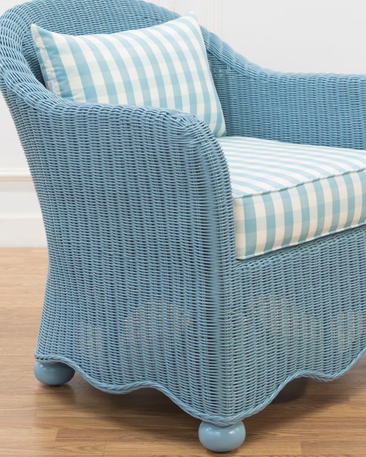 Wavy Wicker Lounge Chair - Custom Color