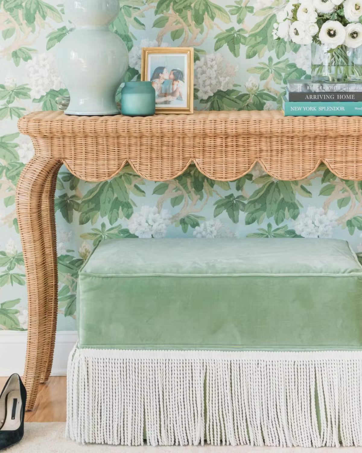 Quinn Ottoman - Bullion Fringe