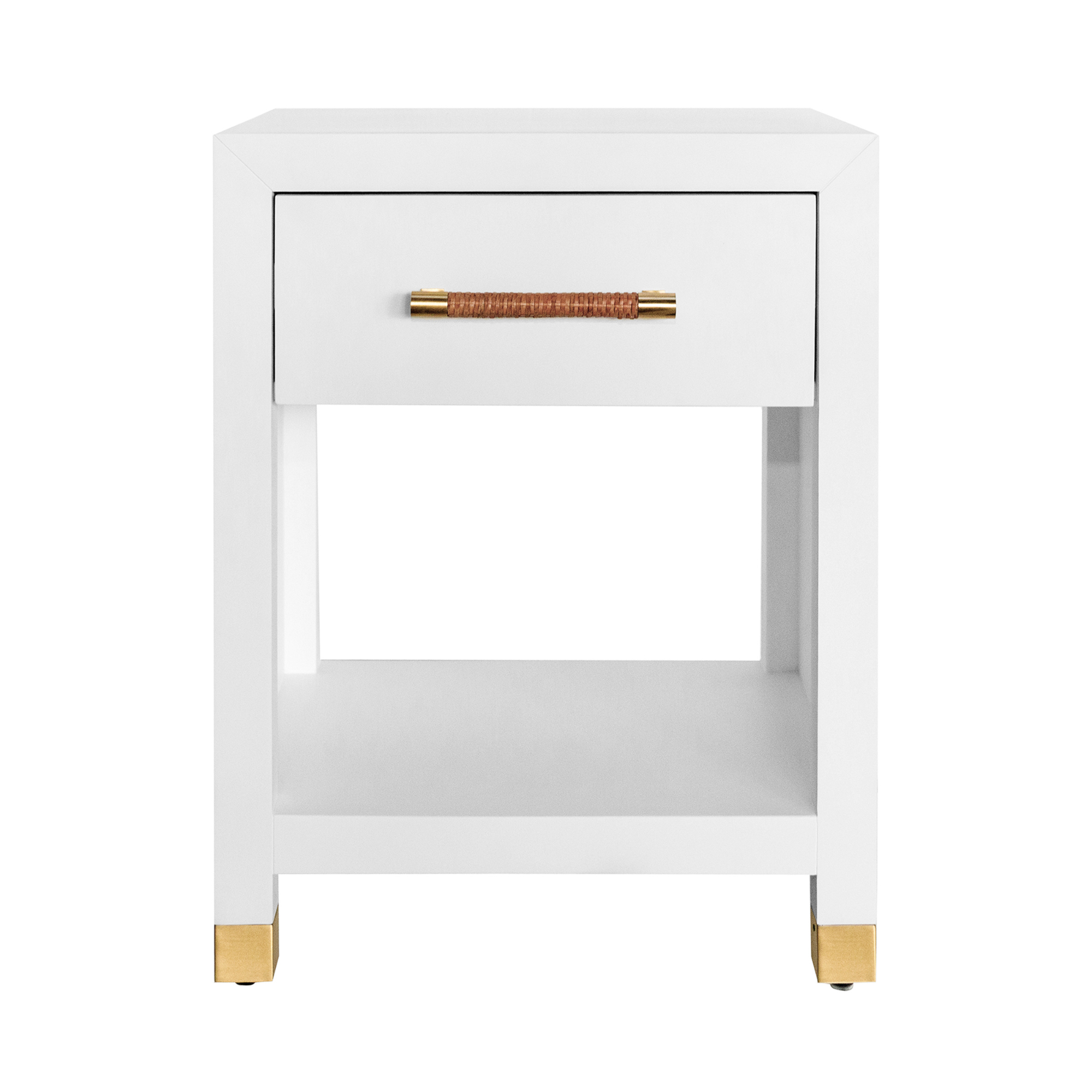 Winnie One Drawer Side Table in White