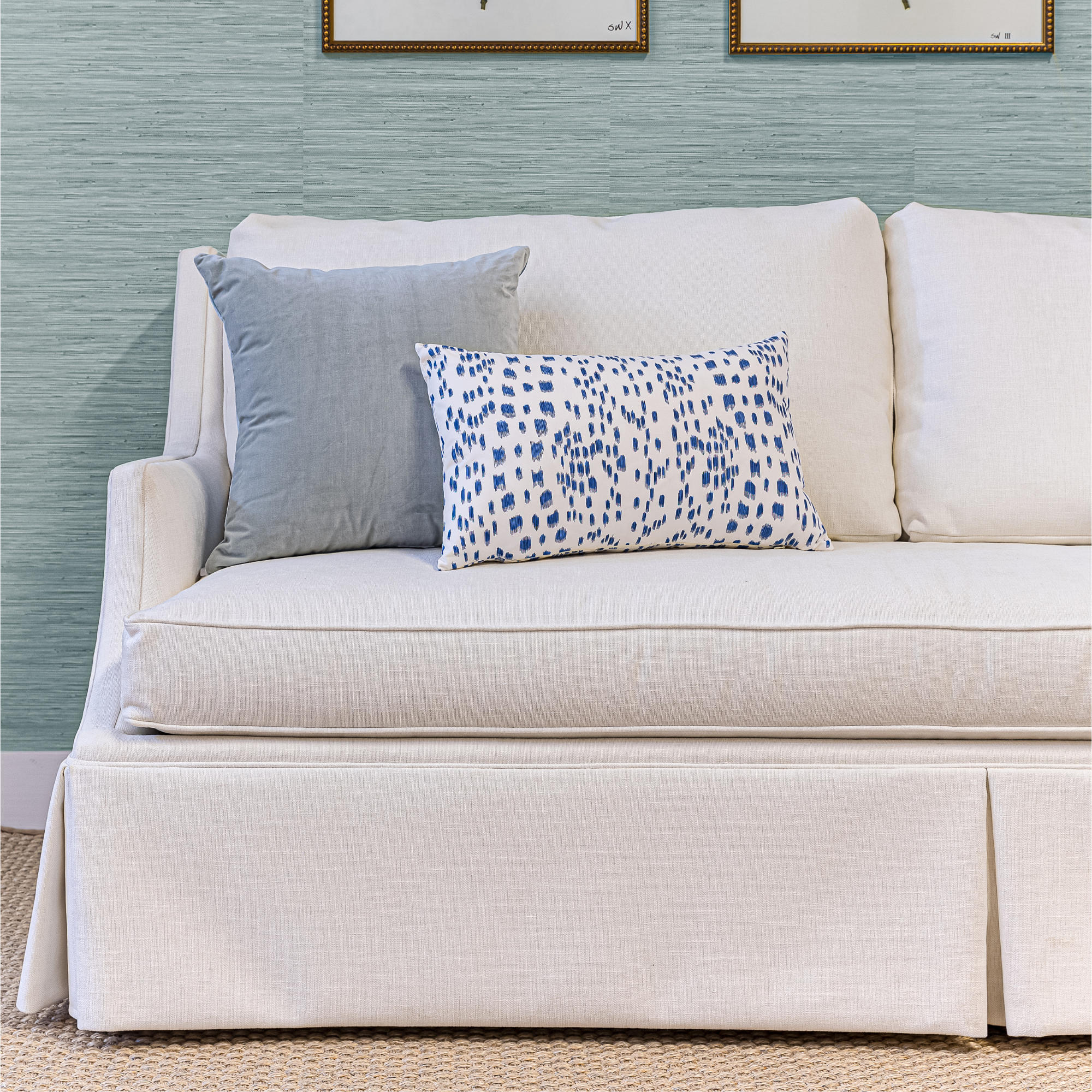 Blue Les Touches Lumbar Pillow