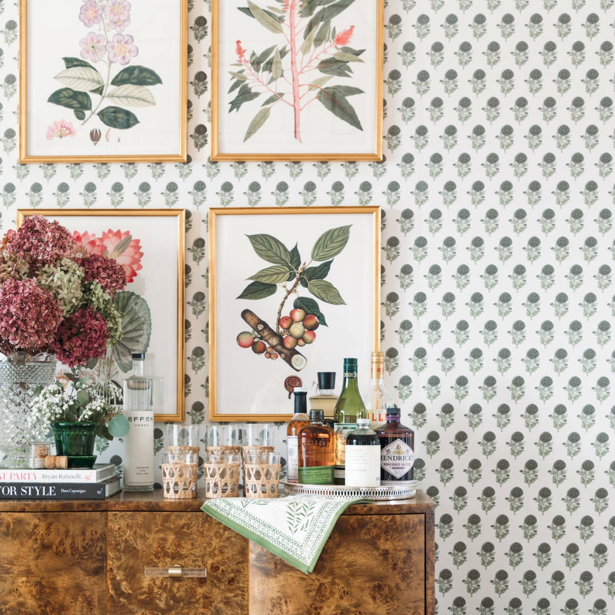 19th Century East Indian Flora IV in Gold Frame