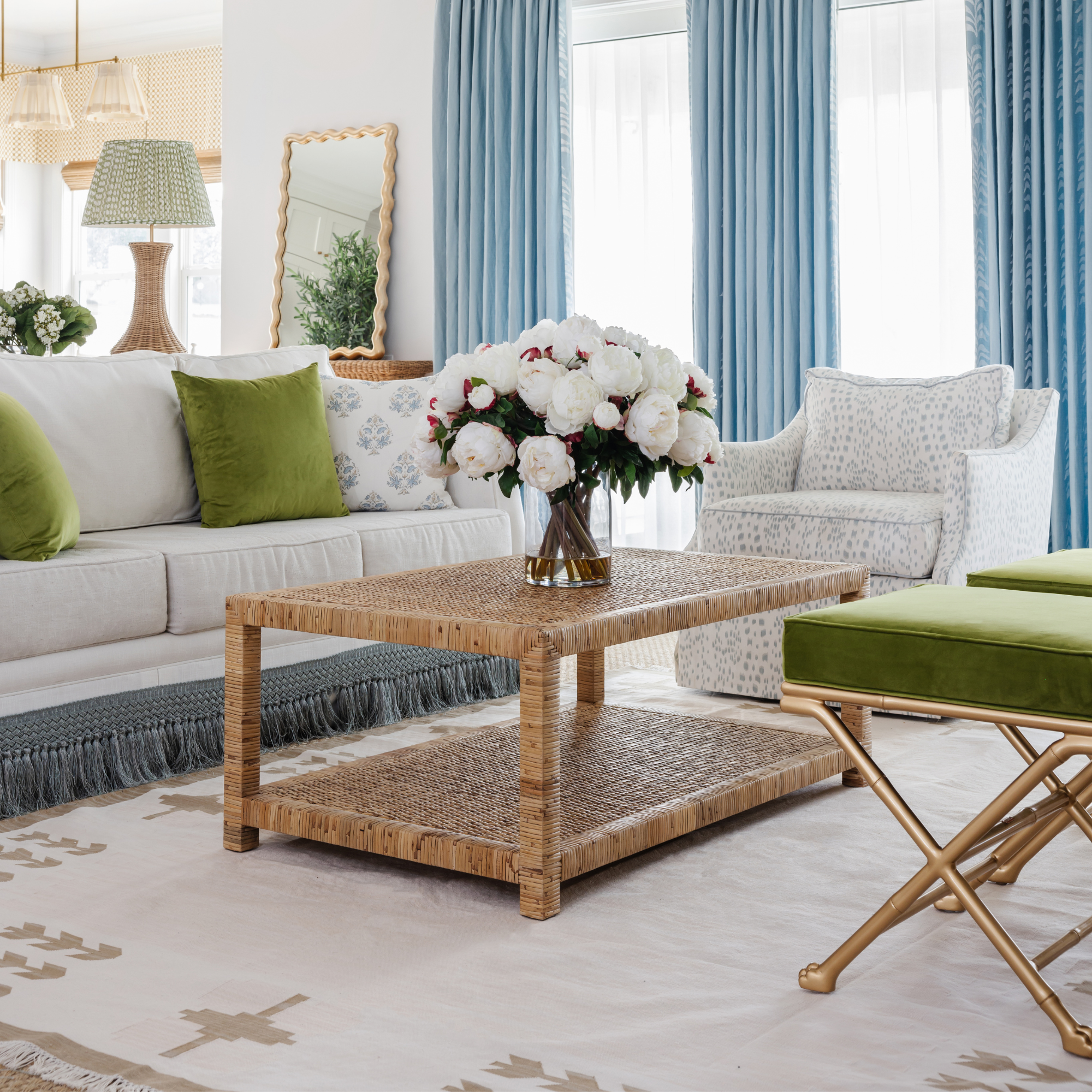 Chatham Rattan and Cane Coffee Table - Rectangular