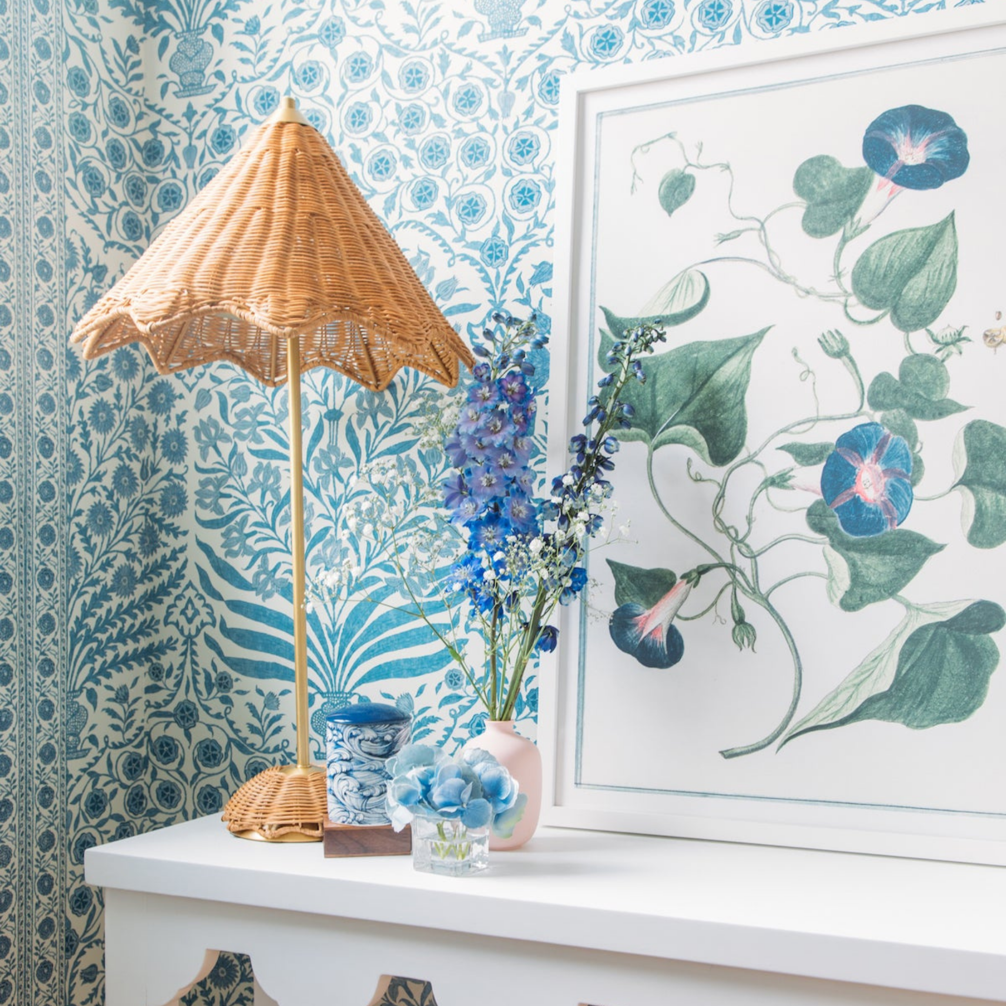 18th Century Italian Botanicals IV in White Frame