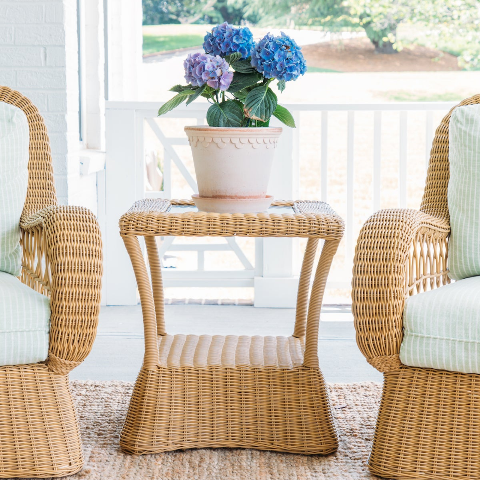 Claremont All-Weather Wicker End Table