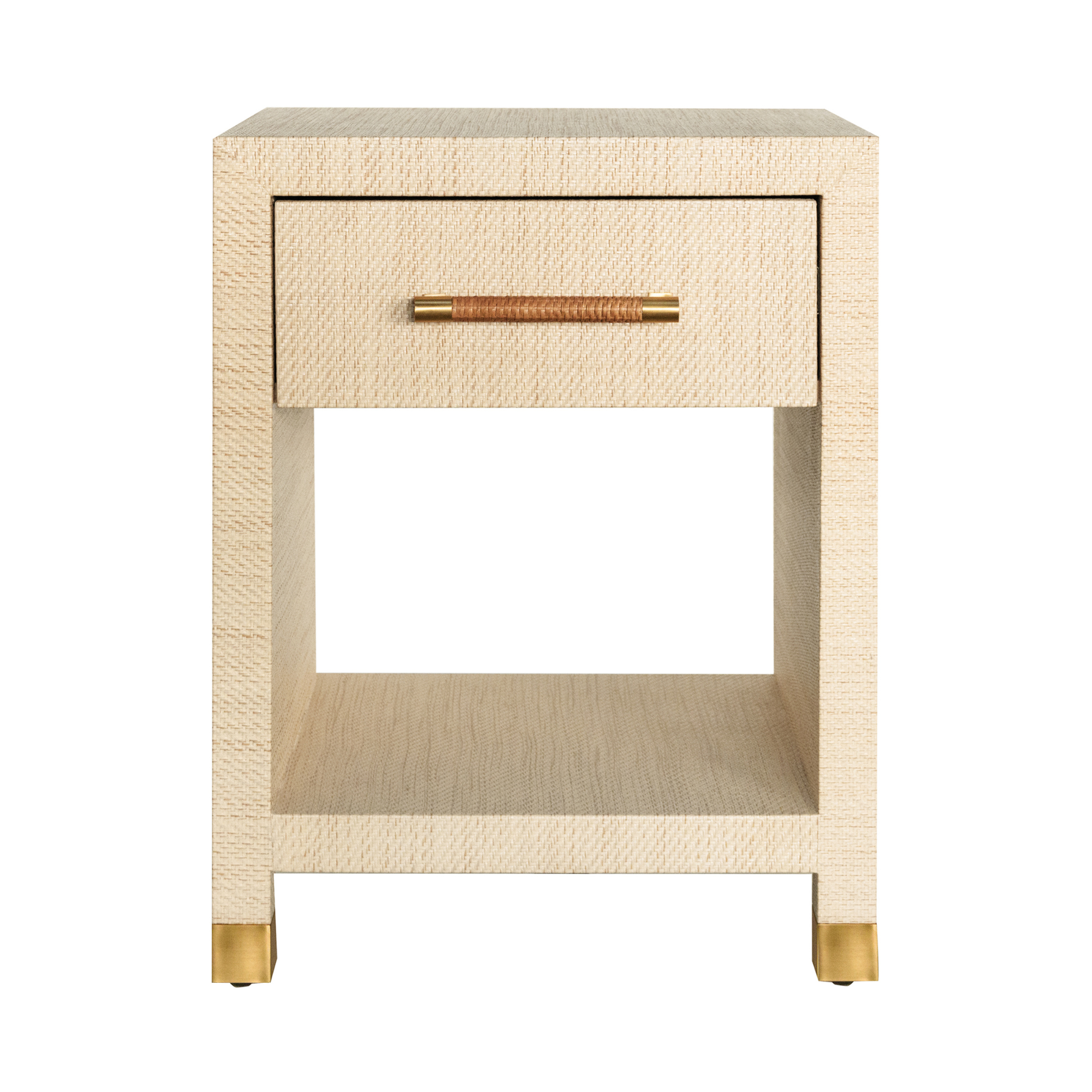 Winnie Grasscloth One Drawer Side Table