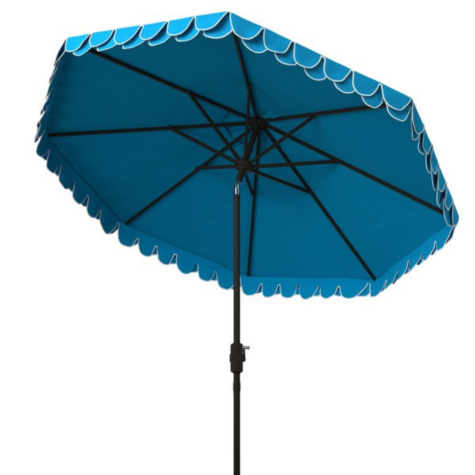 Amalfi Double Scalloped Umbrella in Blue