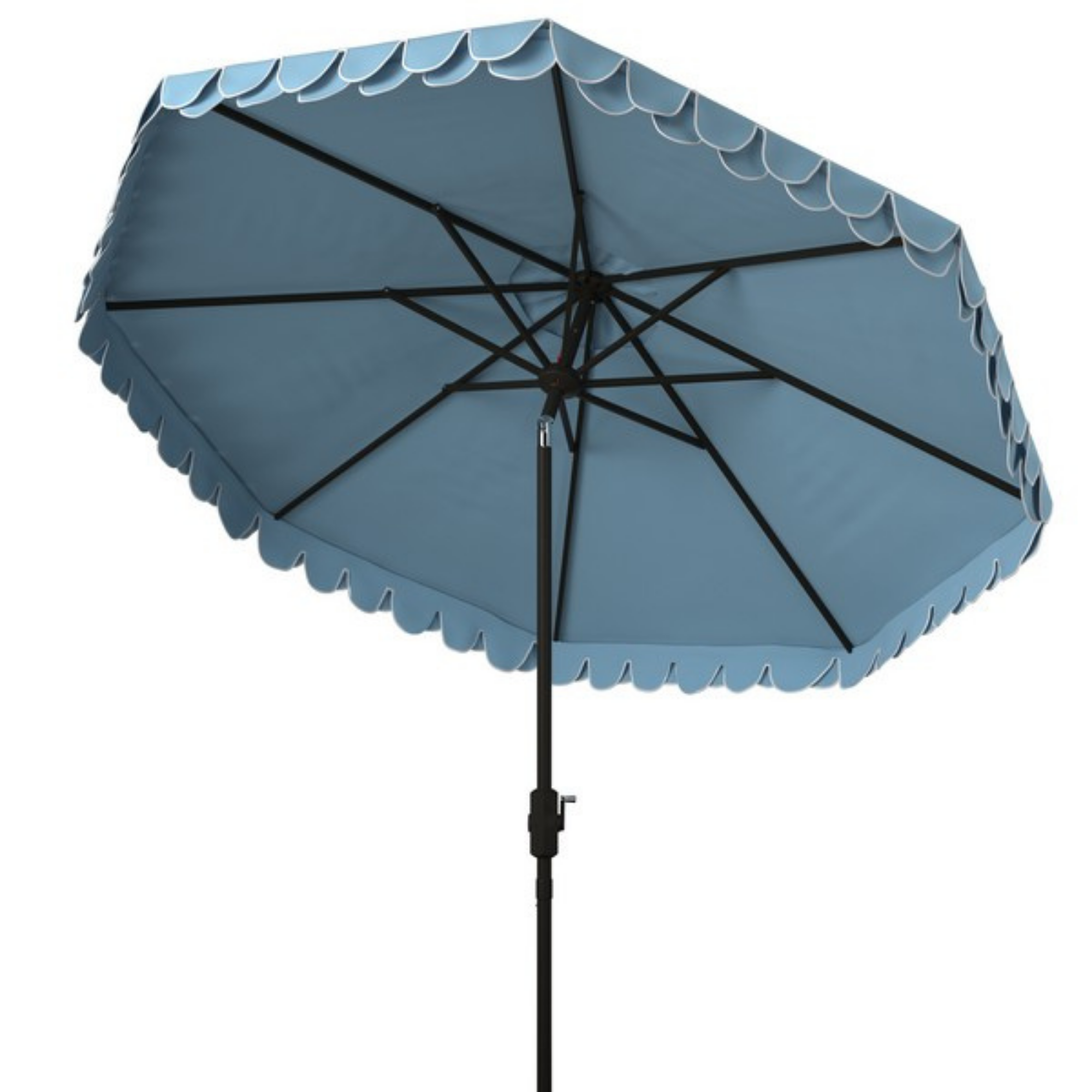 Amalfi Double Scalloped Umbrella in French Blue