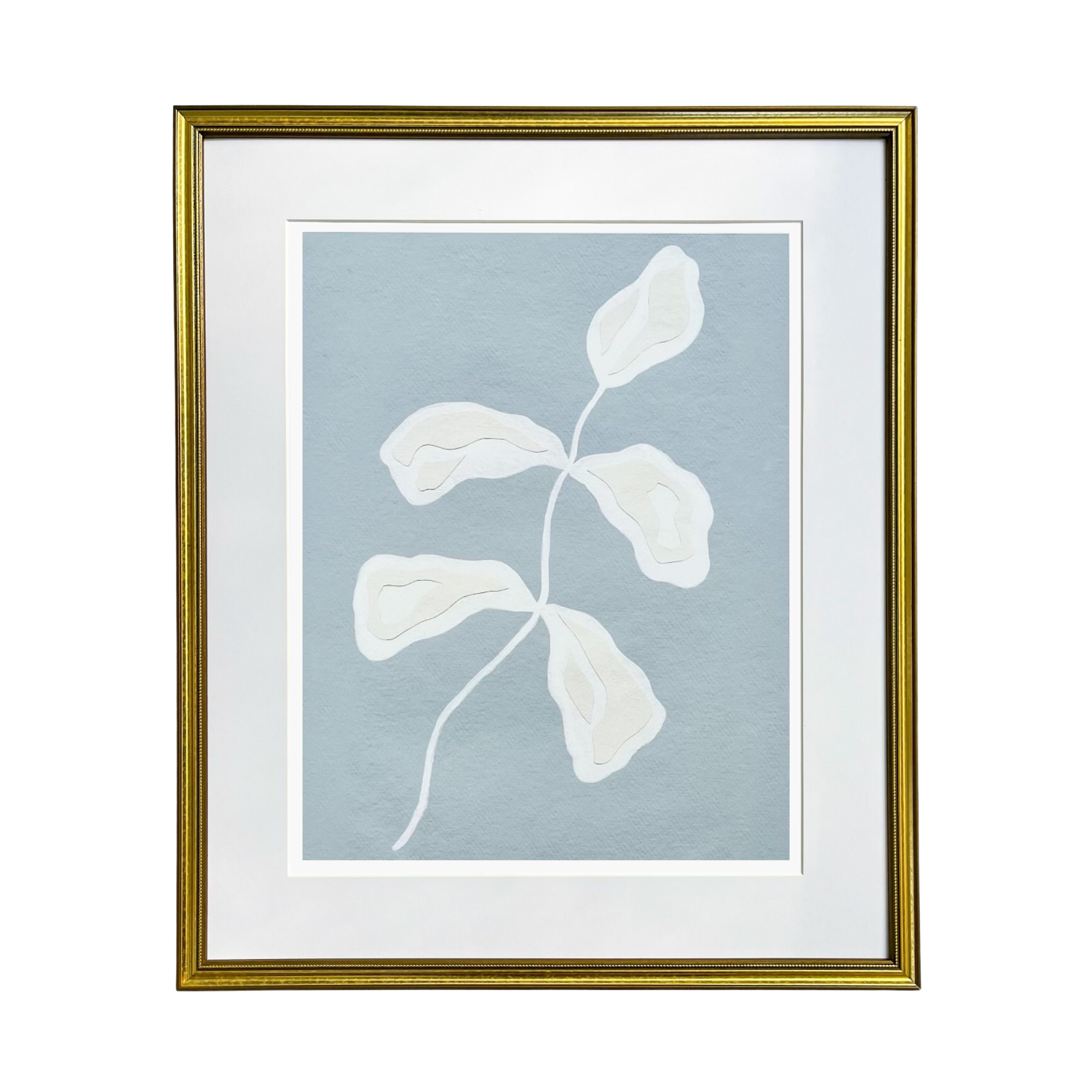 Blue Olive Leaf Print by Kendal Blanchard Art