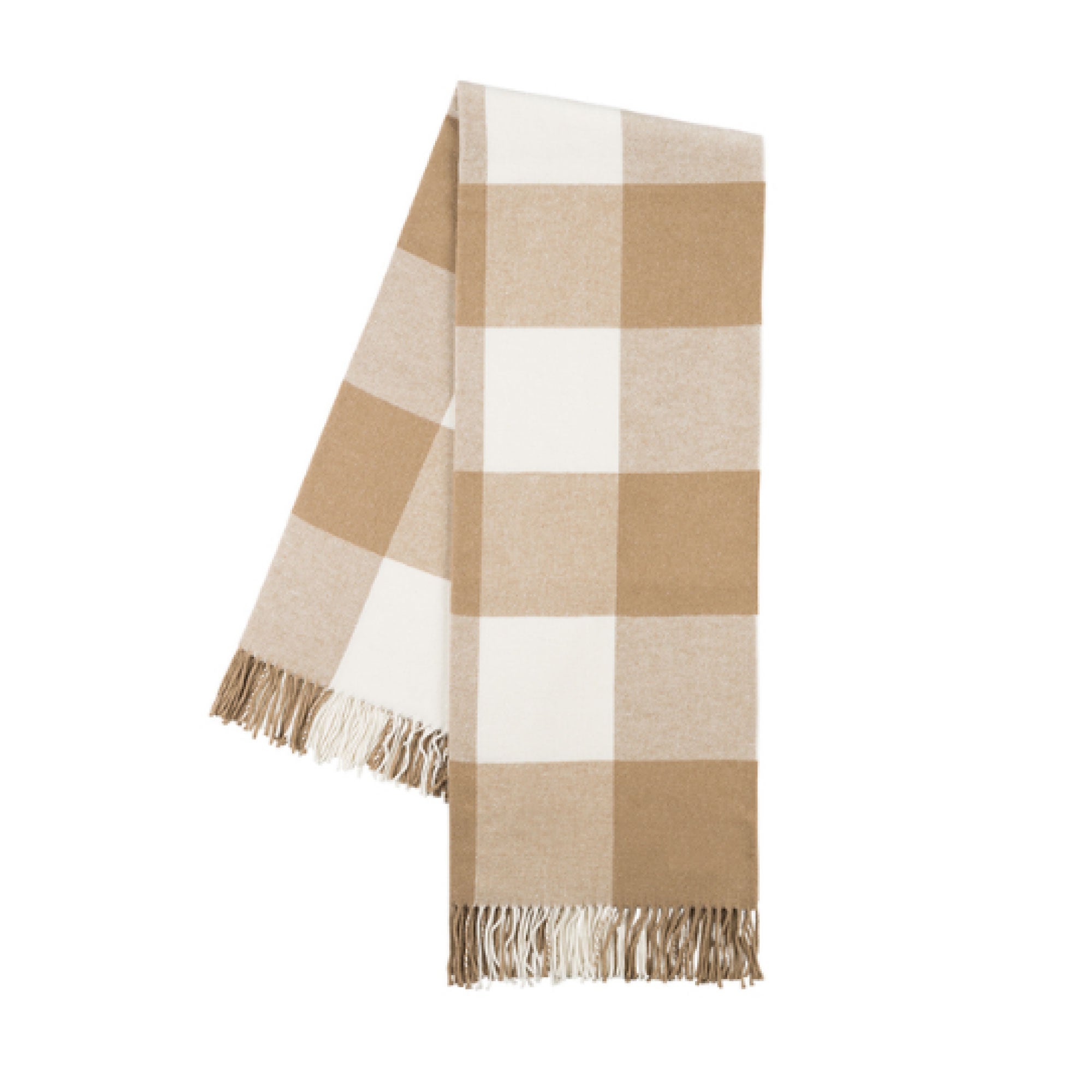 Caramel Buffalo Check Throw
