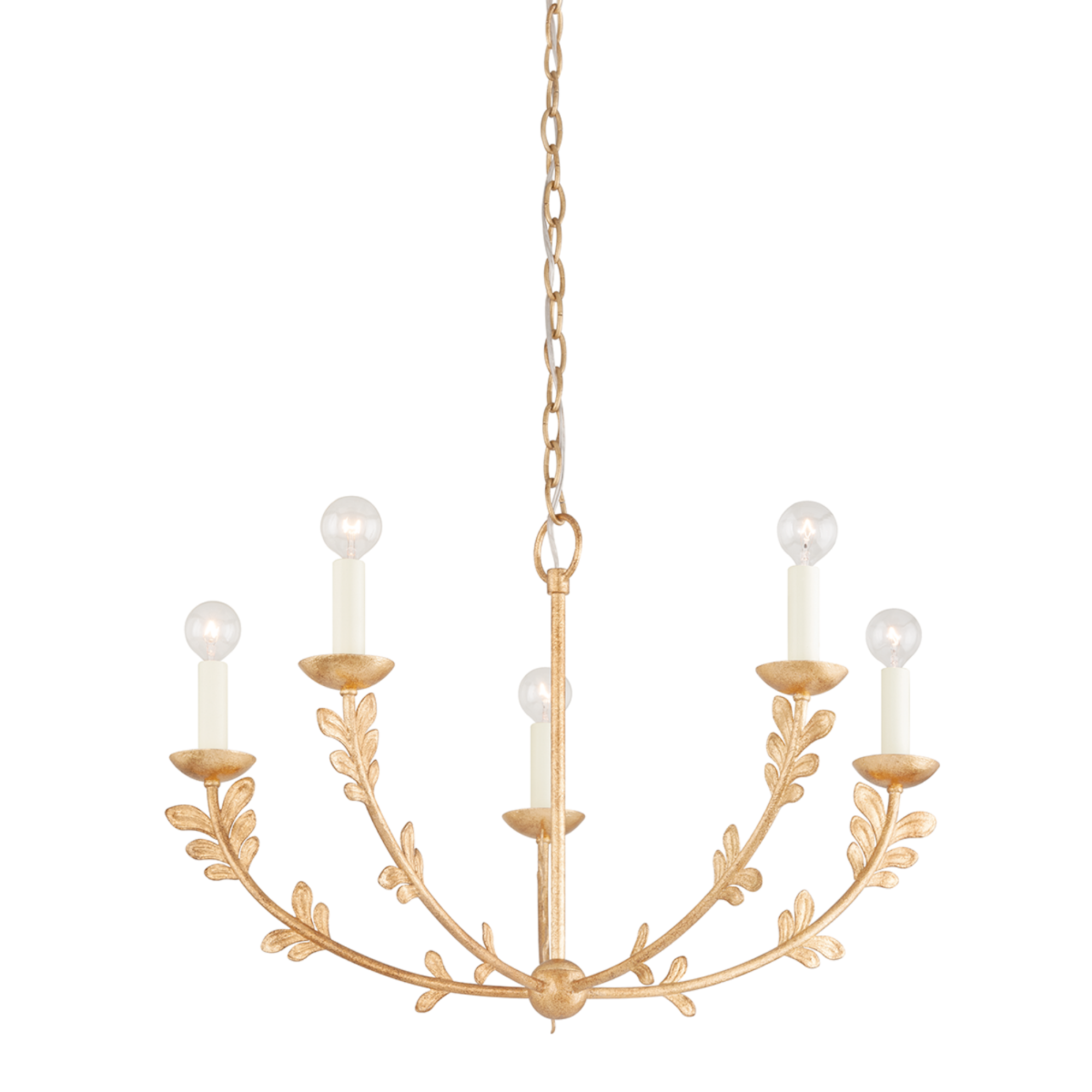 Florian Chandelier in Gold Leaf