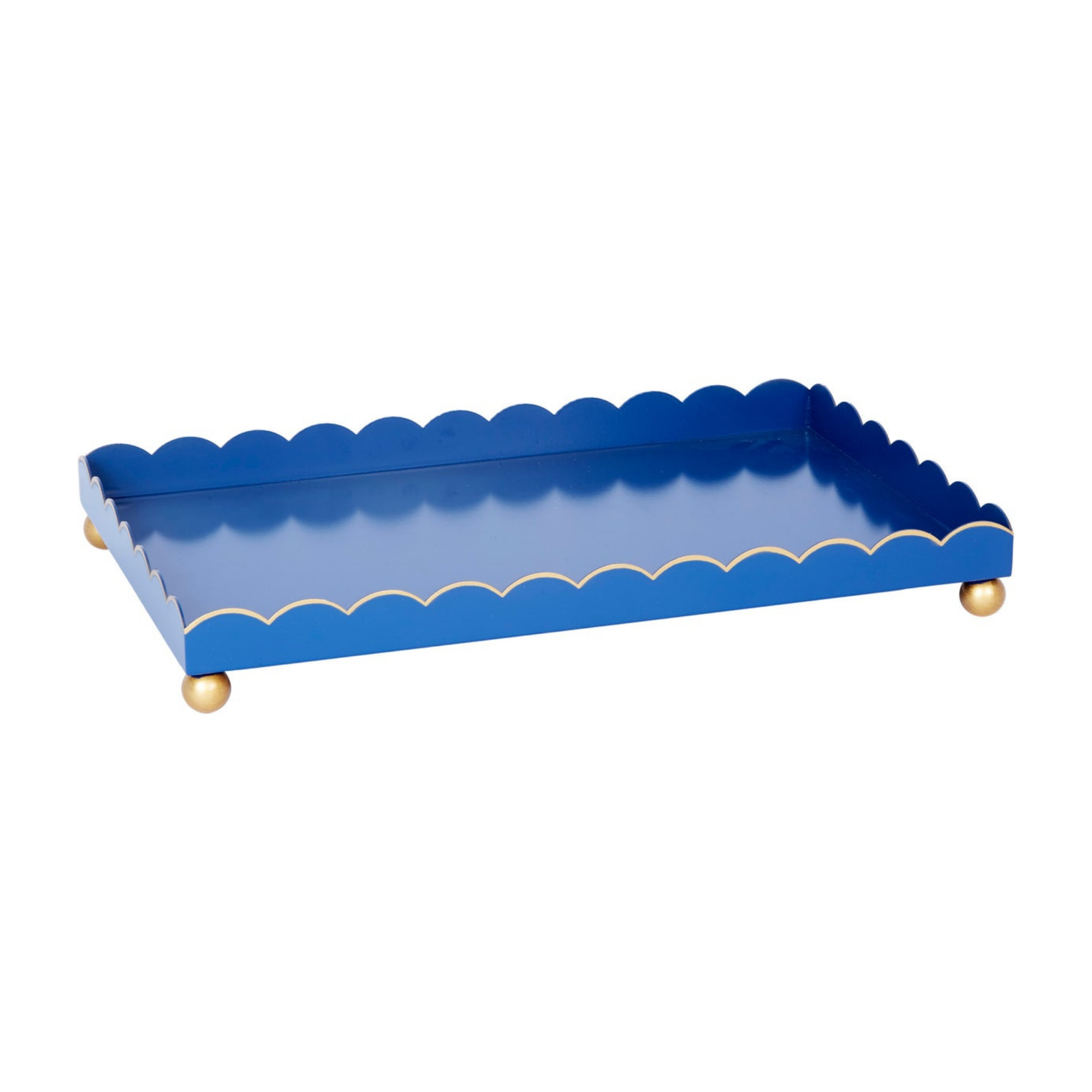 Rectangular Eloise Blue & Gold Tray