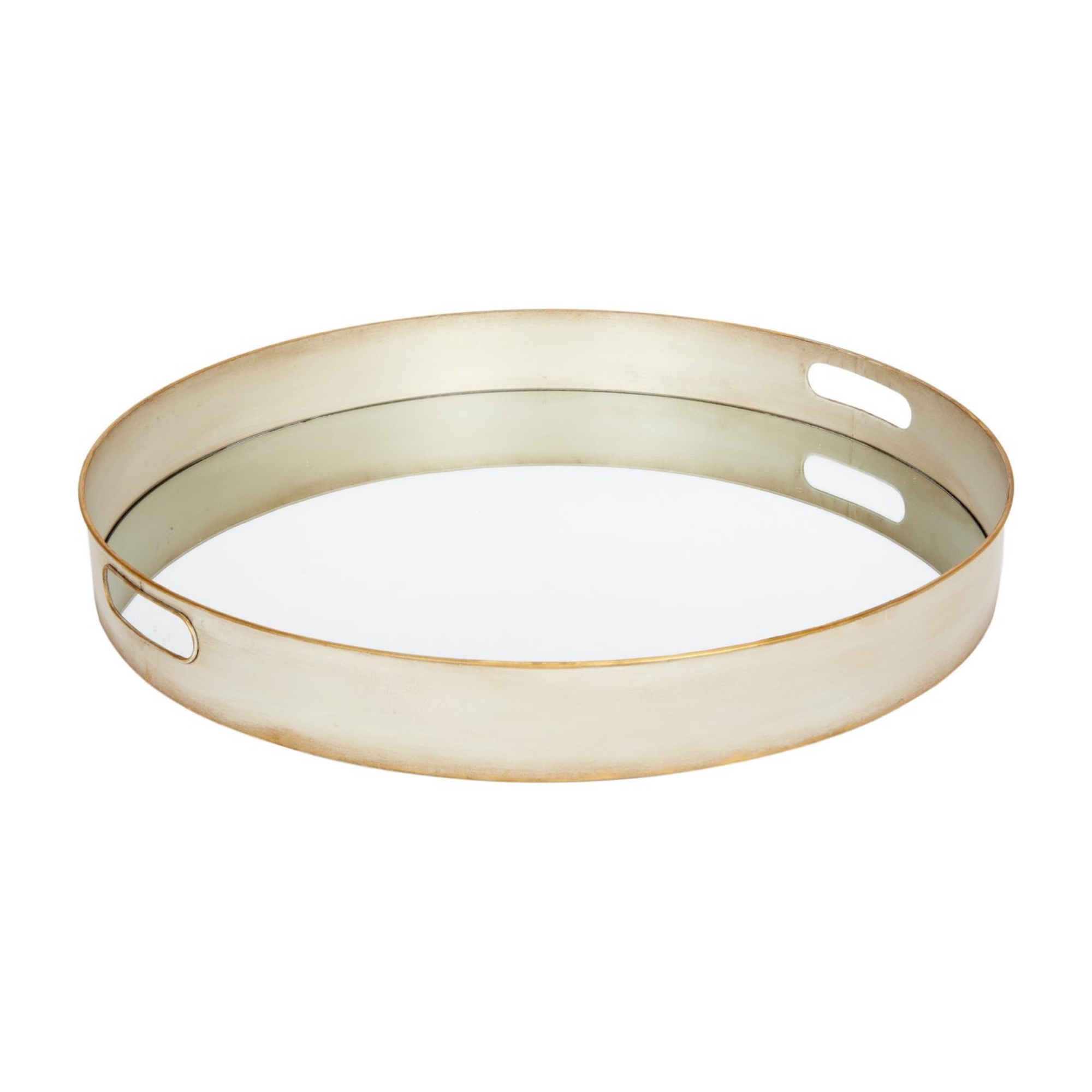 Luna Grey Washed Metal Tray