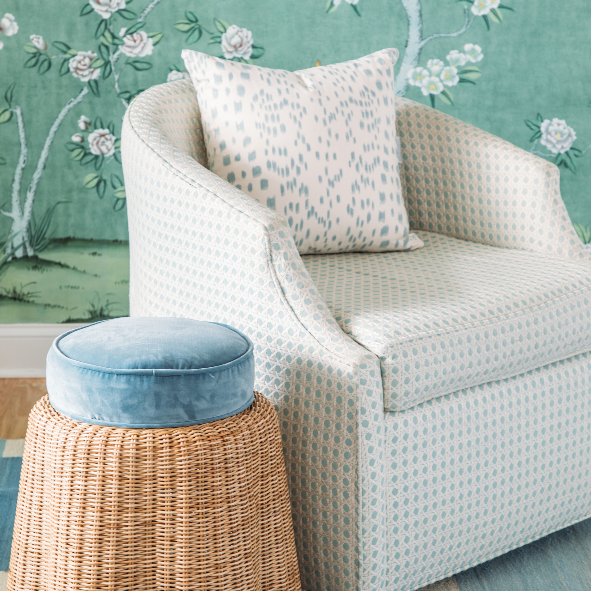 Signature French Blue Les Touches Pillow Cover