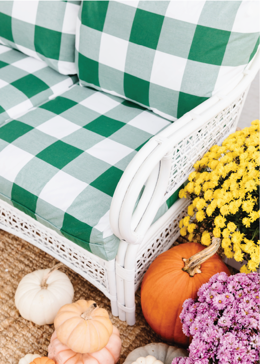 Performance Gingham Emerald - Fabric by the Yard