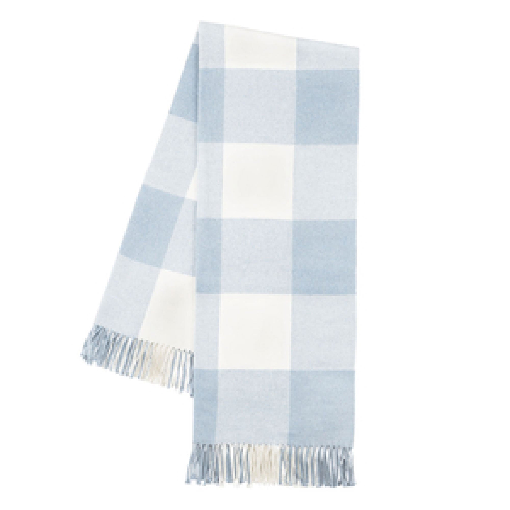 Baby Blue Buffalo Check Throw