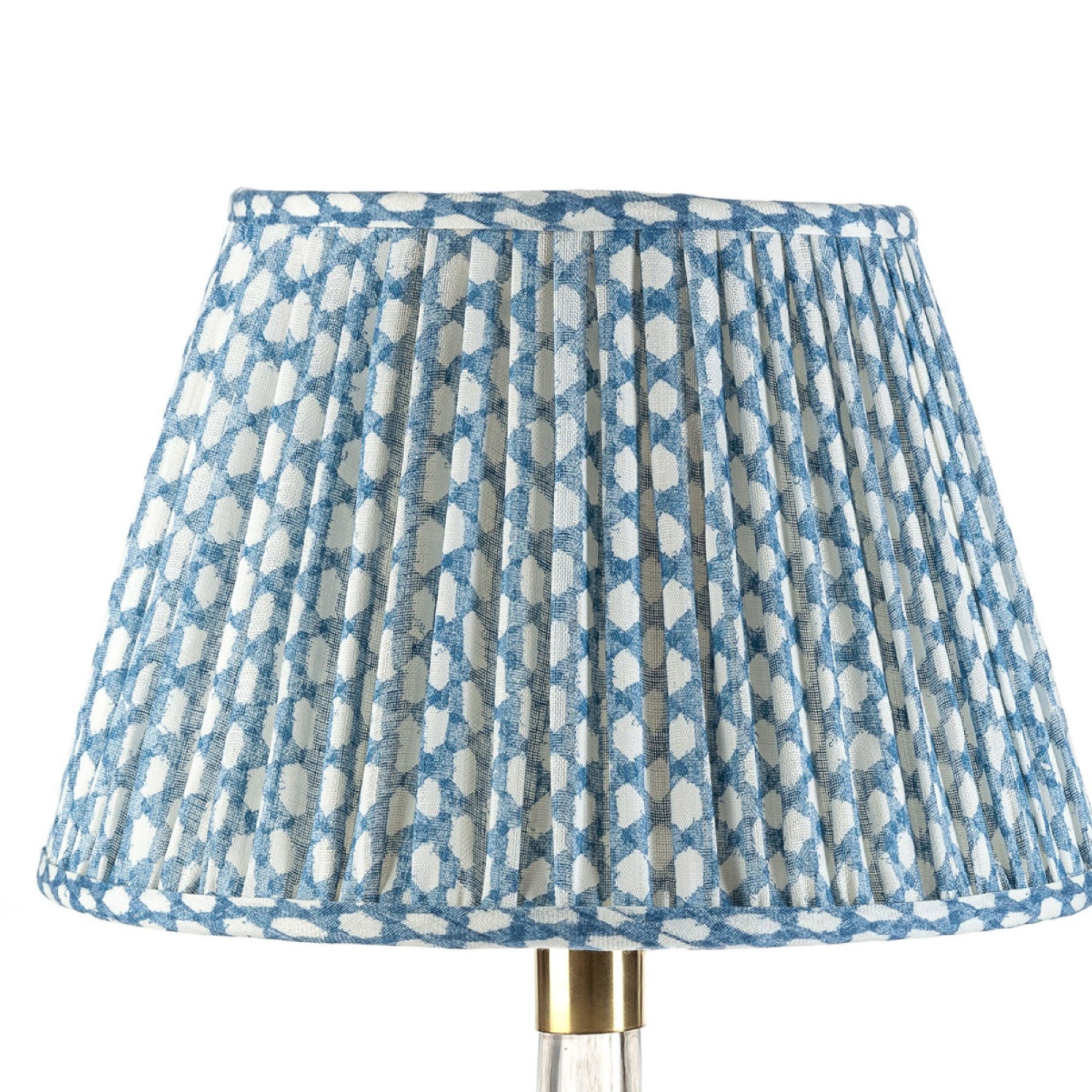 Blue Wicker Lampshade