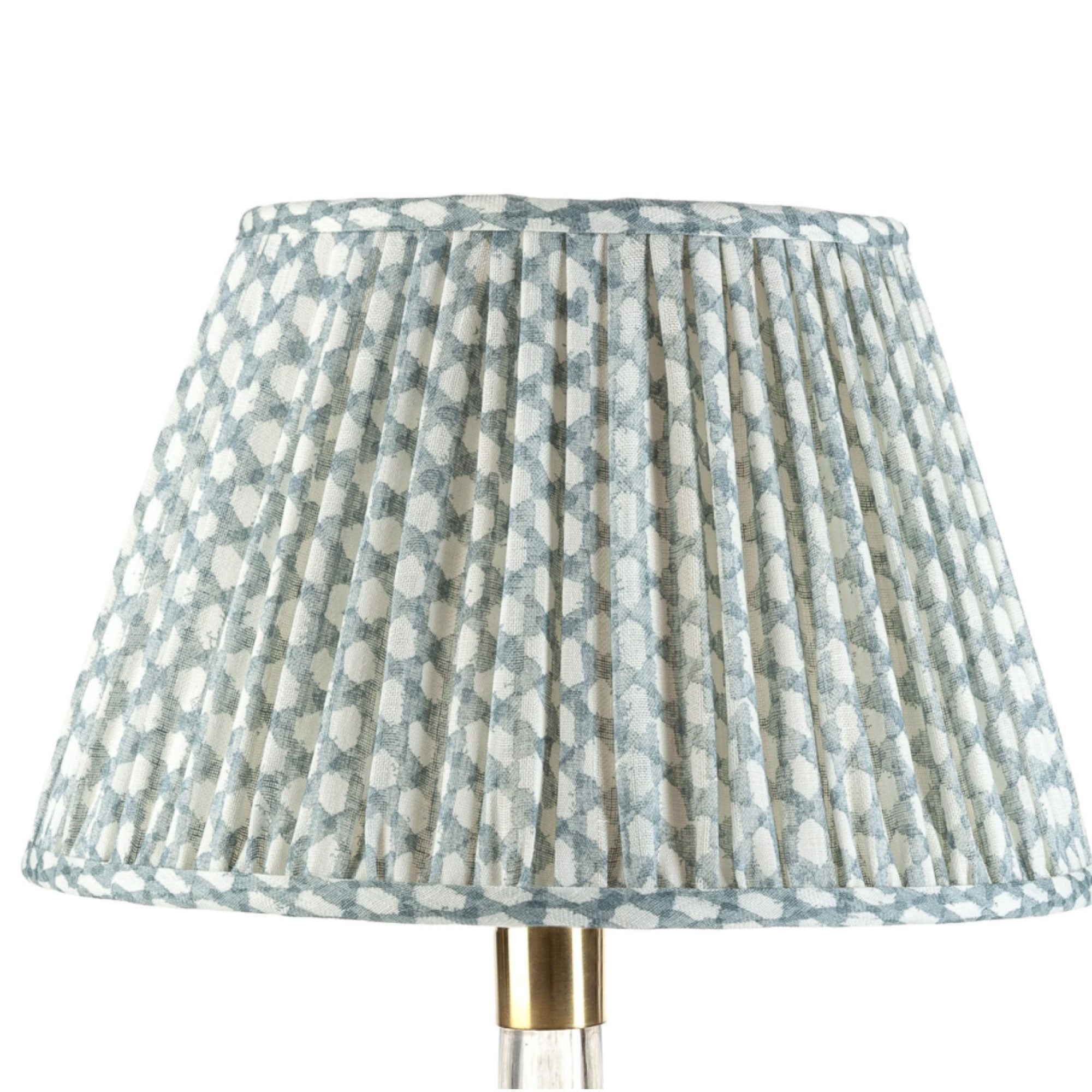 Light Blue Wicker Lampshade