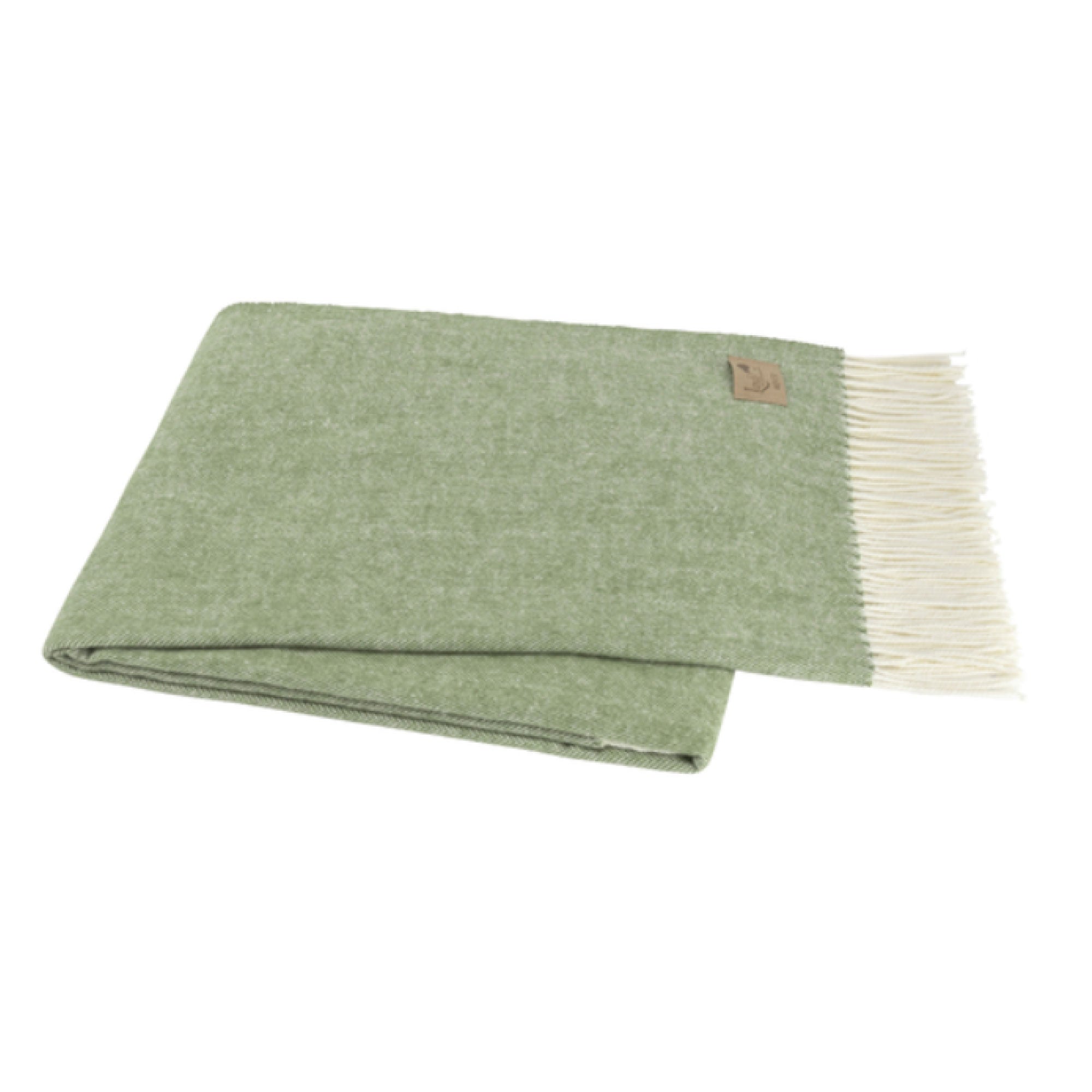 Olive Herringbone Throw